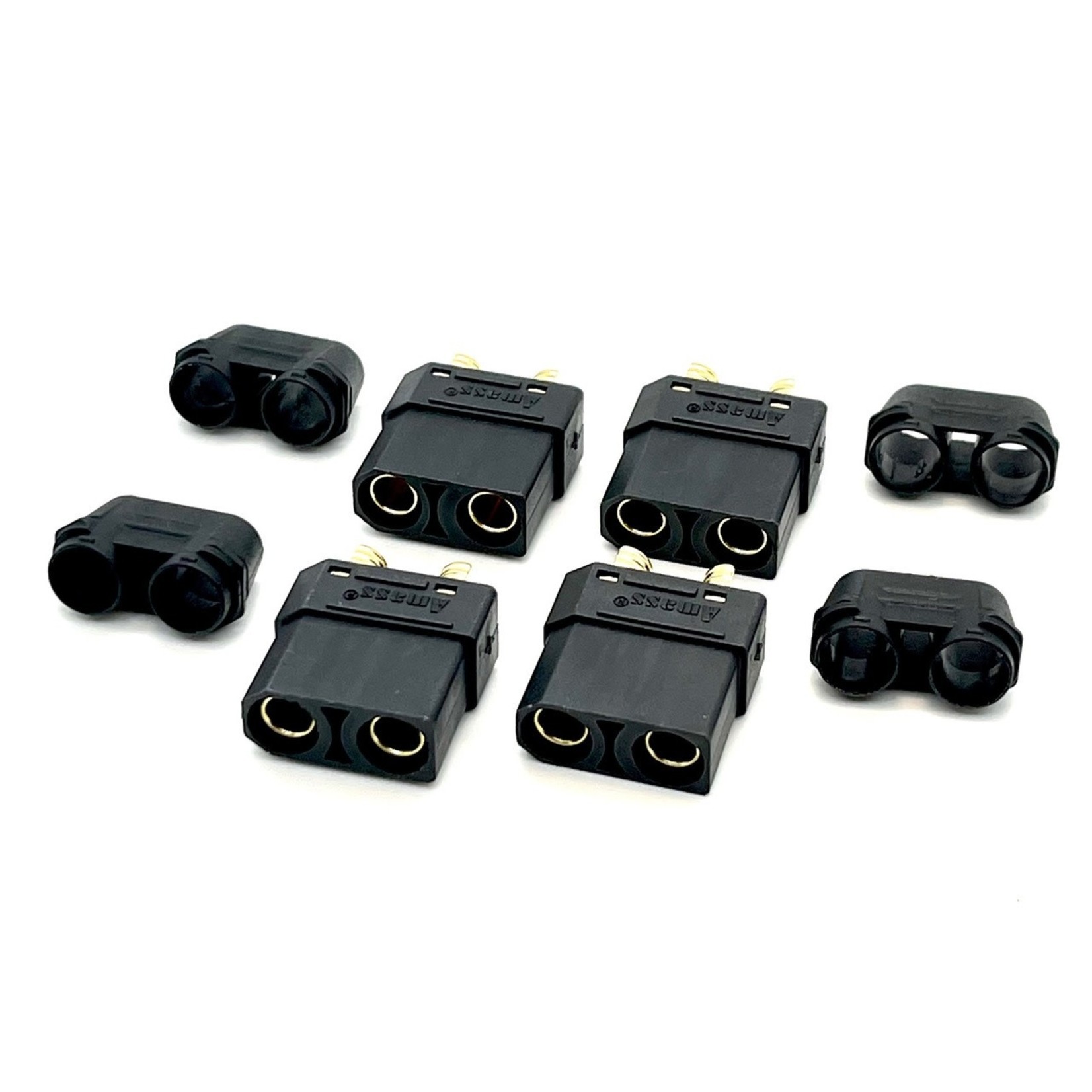 Maclan Maclan XT90 Connectors, Black, w/ 4 Female Plugs #MCL4268