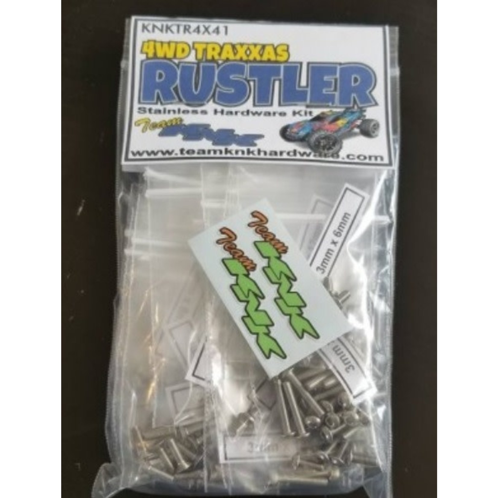 Team KNK #KNKTR4X41 Team KNK Traxxas Rustler 4x4 Stainless Hardware Kit