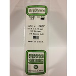 Evergreen Scale Models Evergreen 123 - .020" X .060" OPAQUE WHITE POLYSTYRENE STRIP #123