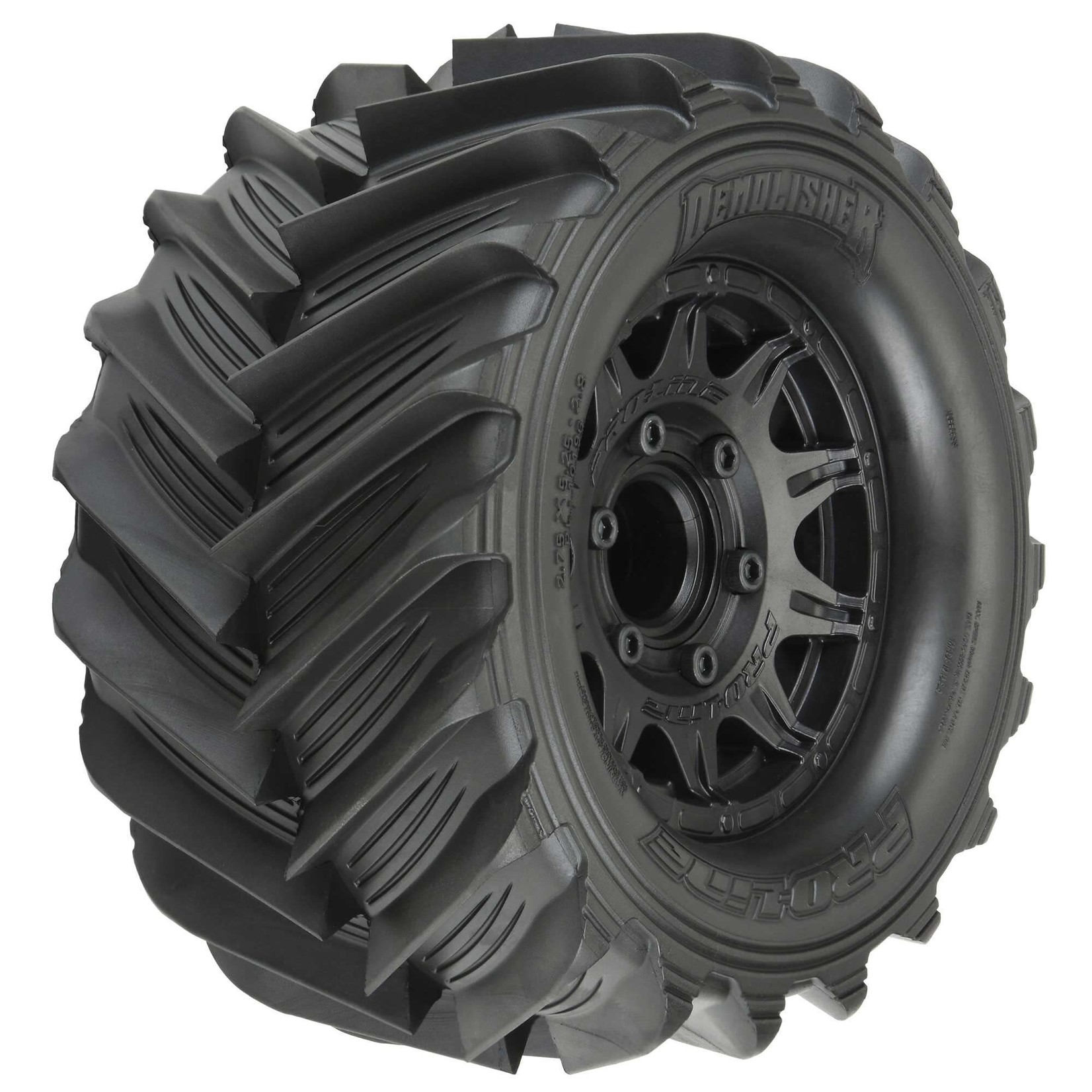 Pro-Line Pro-Line Demolisher 2.8" Pre-Mounted Tires w/Raid 6x30 Wheels (2) (Black) w/Removable Hex #10196-10
