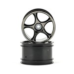 Traxxas #2472A Traxxas 2.2" Bandit Rear Tracer Buggy Wheels (2) (Black Chrome) (Pins)