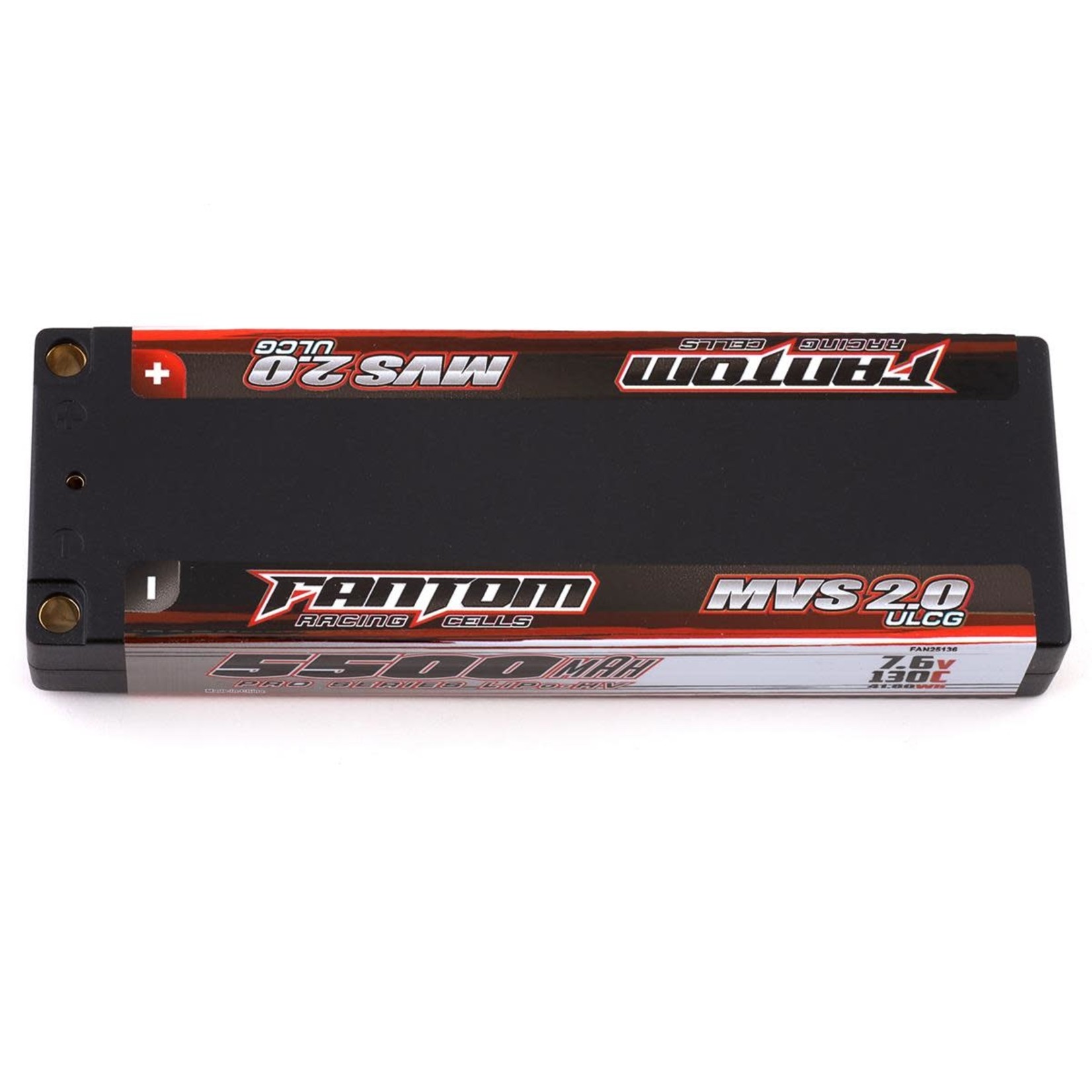 Fantom #FAN25136  Fantom Pro Series HV MVS 2.0 ULCG 2S LiPo 130C Battery (7.6/5500mAh) w/5mm Bullets