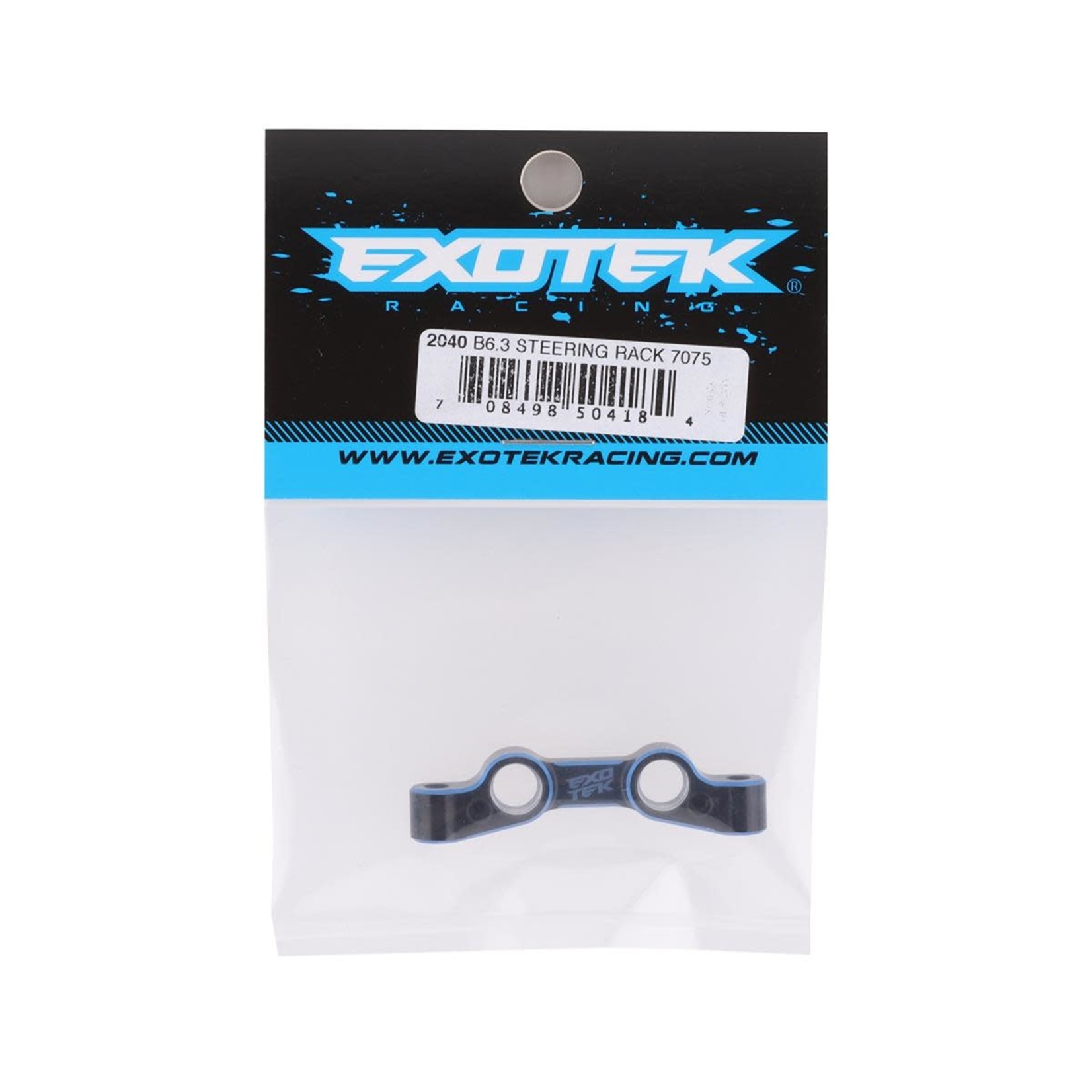 Exotek Exotek B6.3/T6.1/SC6.1 Aluminum Steering Rack (Black/Blue) #2040