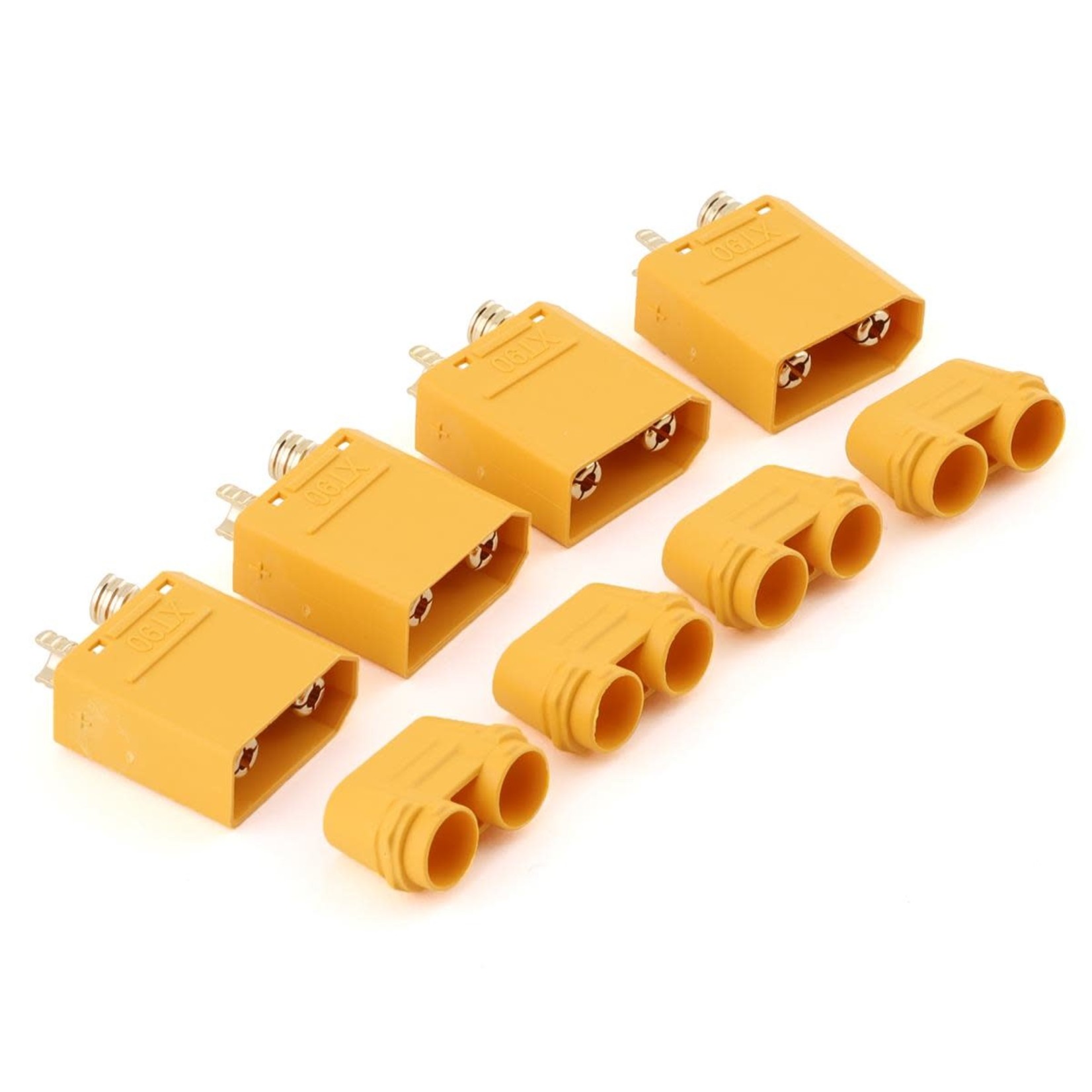 Maclan Maclan XT90 Connectors (4 Male) (Yellow) # MCL4113