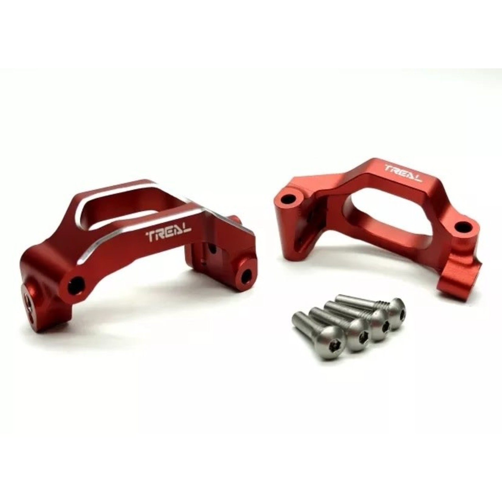 Treal #X002OD7S7F Treal Traxxas Maxx Aluminum Front C-Hub Carriers (Red)