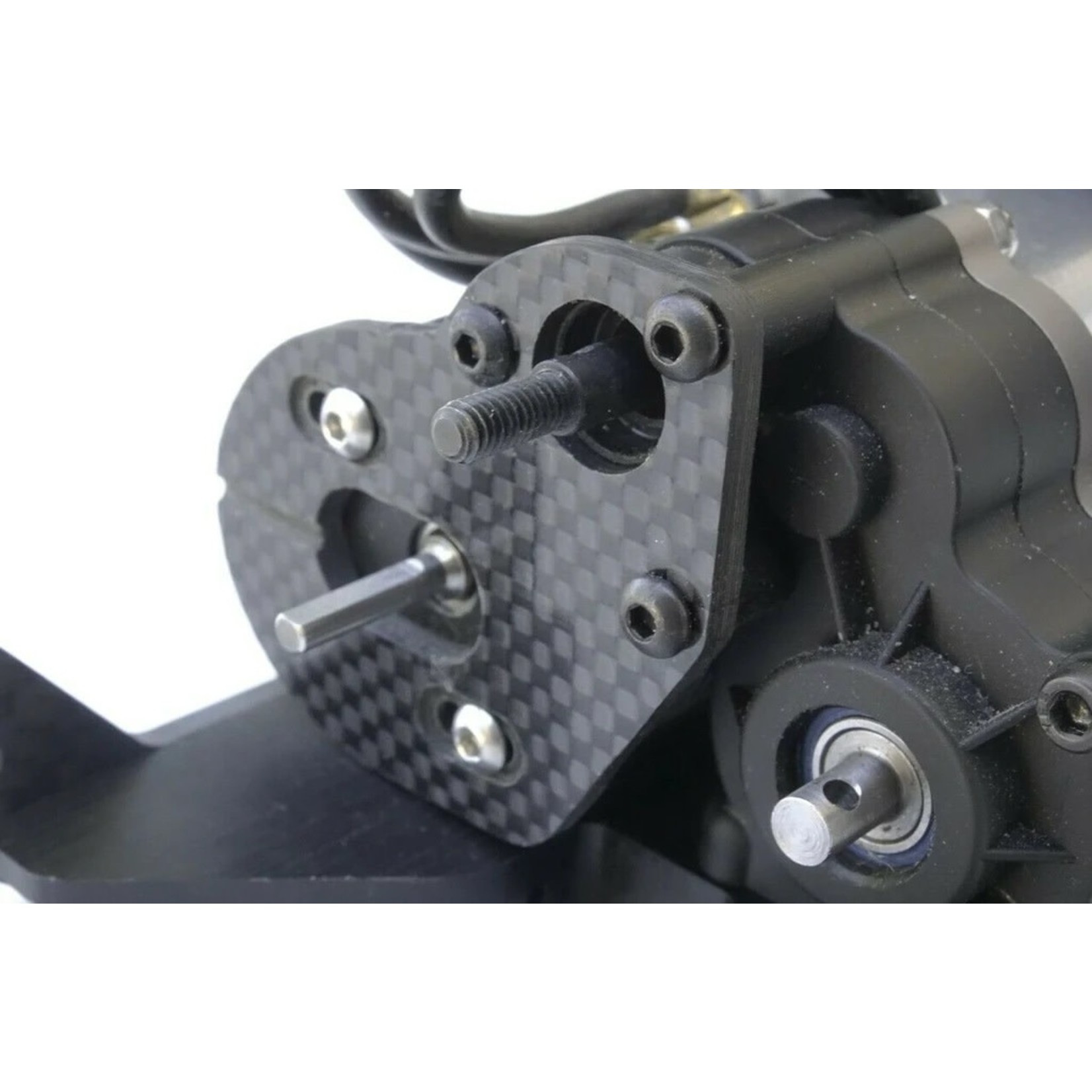 Tech Factory Racing Tech Factory Racing Carbon Fiber Motor Plate for Axial SCX10 Wraith 3-Gear Transmissions