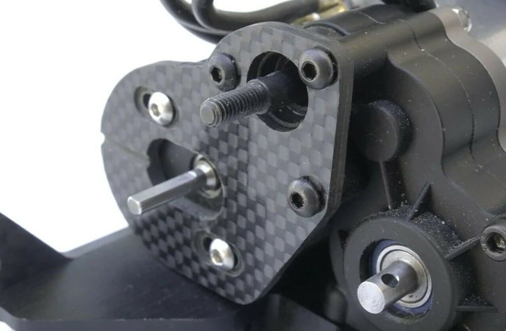 Tech Factory Racing Carbon Fiber Motor Plate for Axial SCX10 Wraith 3