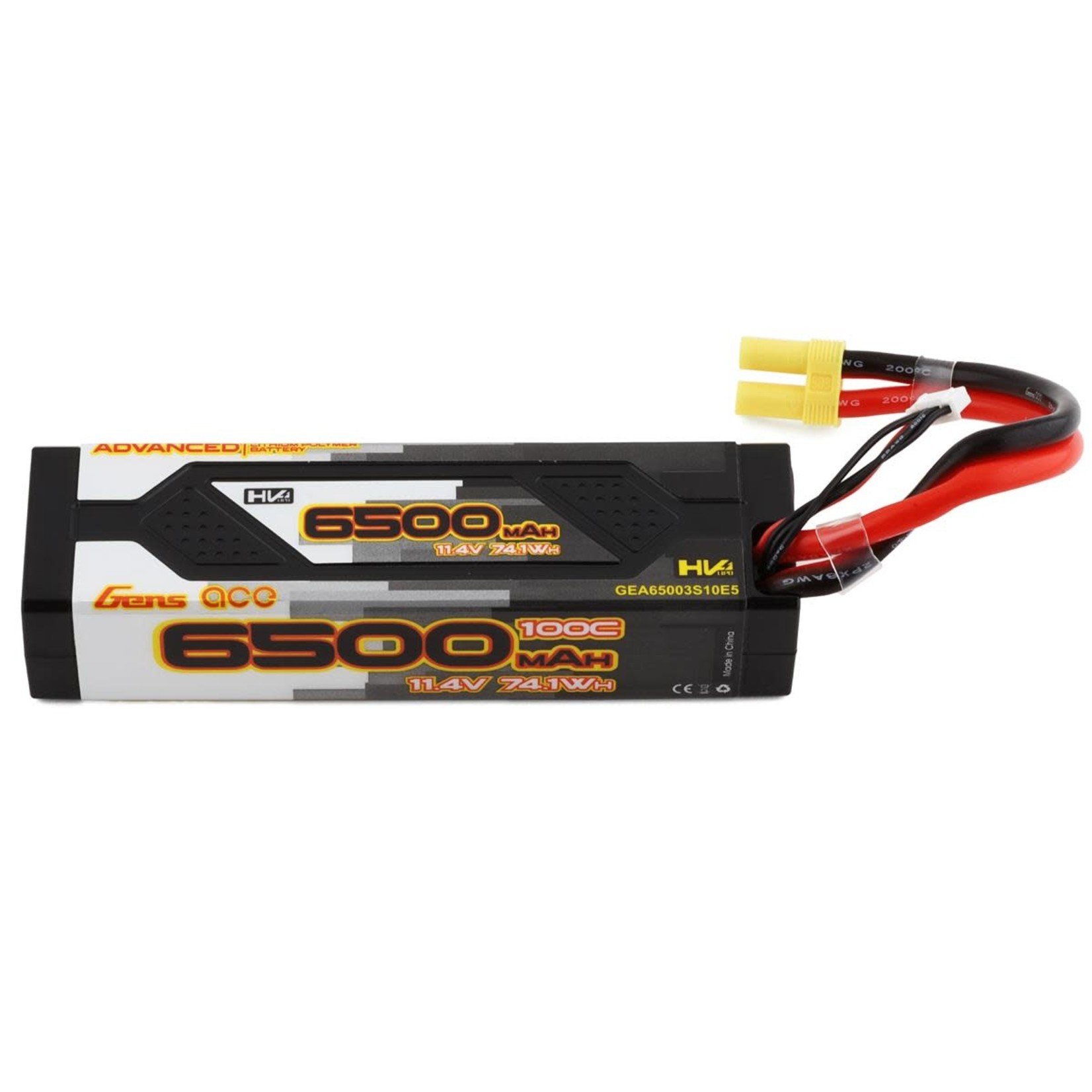 Gens Ace #GEA65003S10E5 Gens Ace 3S LiHV Advanced Series LiPo Battery 100C (11.4V/6500mAh) w/EC5 Connector