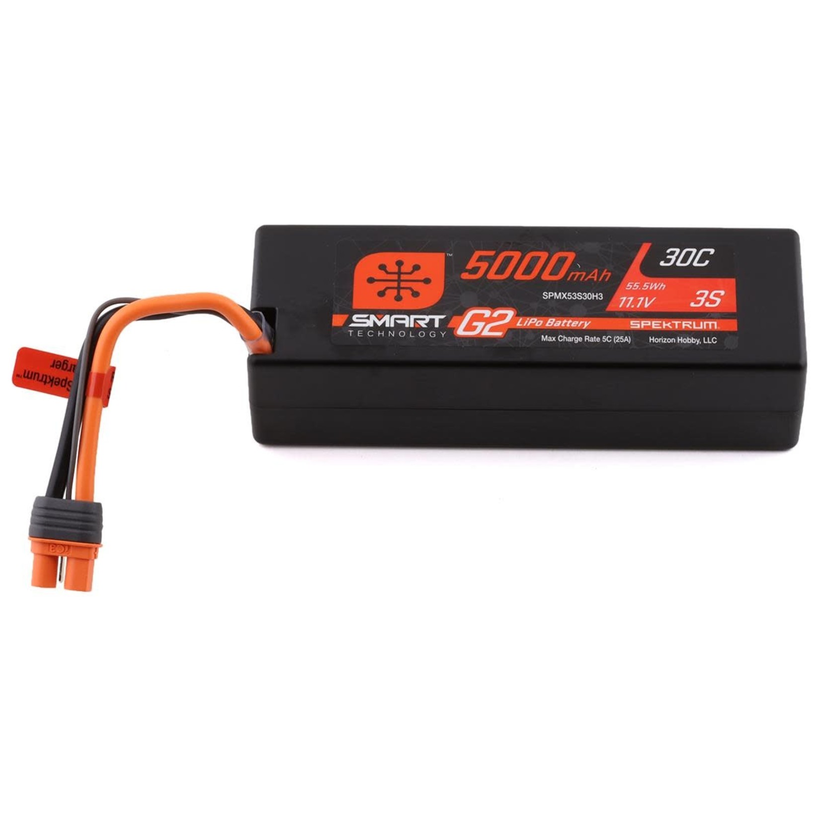 Spektrum #SPMX53S30H3 Spektrum RC 3S Smart G2 LiPo 30C Battery Pack w/IC3 Connector (11.1V/5000mAh)