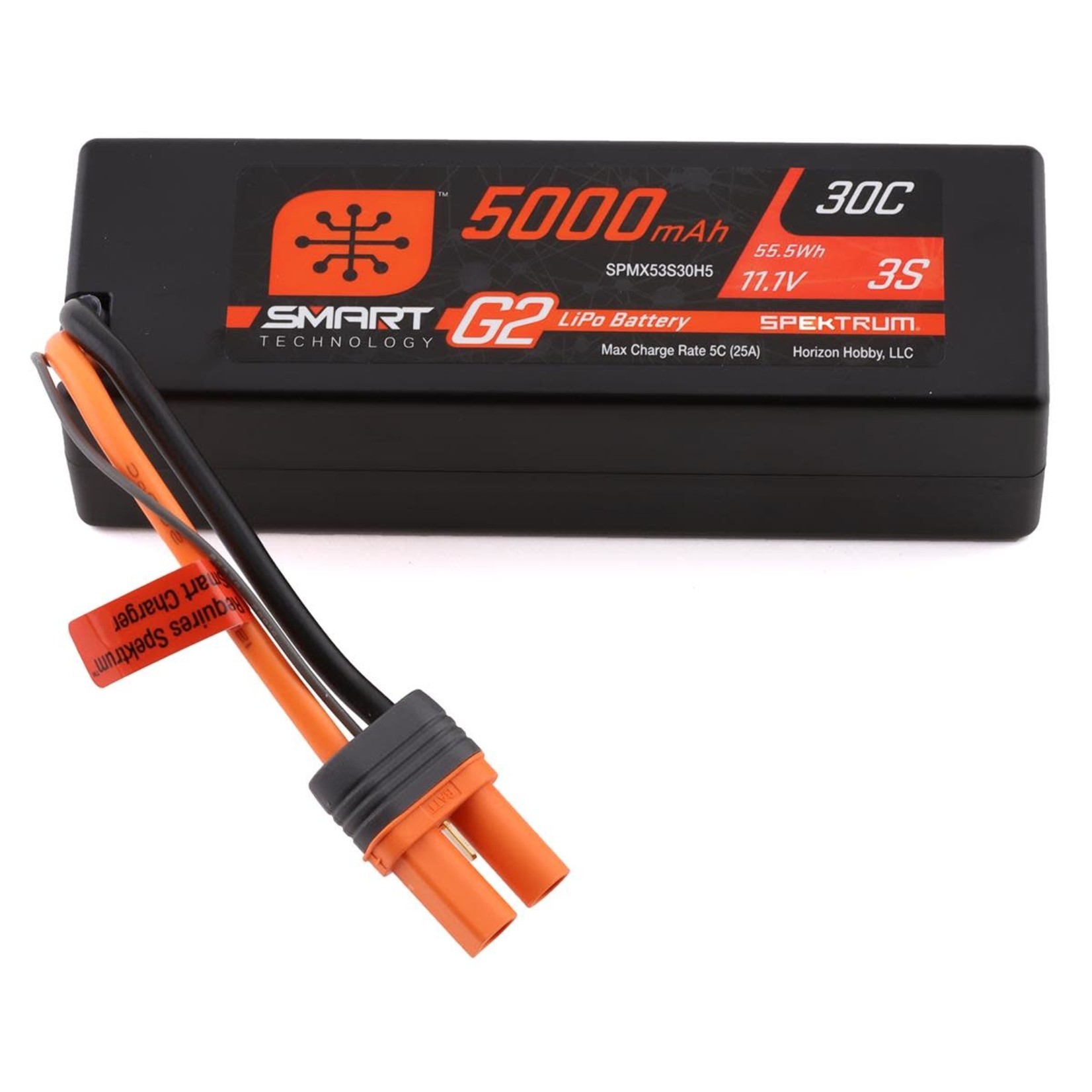 Spektrum #SPMX53S30H5 Spektrum RC 3S Smart G2 LiPo 30C Battery Pack (11.1V/5000mAh) w/IC5 Connector
