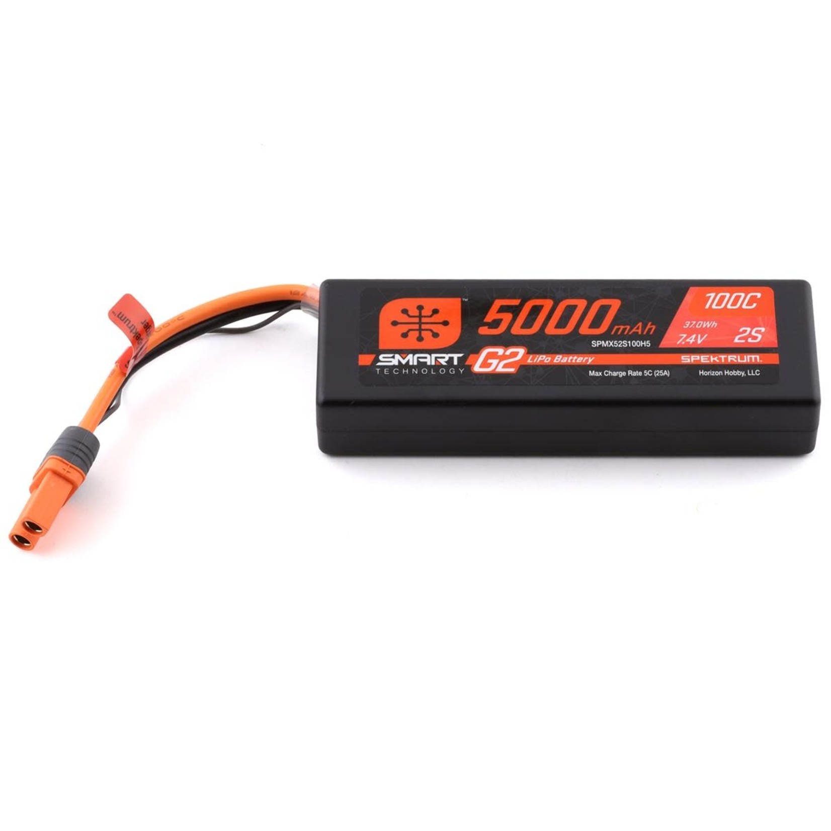 Spektrum #SPMX52S100H5 Spektrum RC 2S Smart G2 LiPo 100C Battery Pack (7.4V/5000mAh) w/IC5 Connector