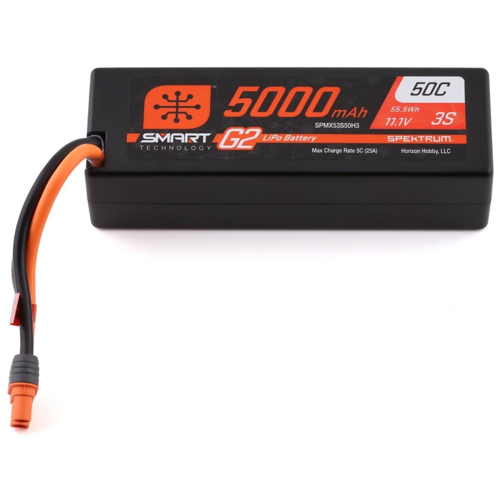 Spektrum #SPMX53S50H3 Spektrum RC 3S Smart G2 LiPo 50C Battery Pack w/IC3 Connector (11.1V/5000mAh)