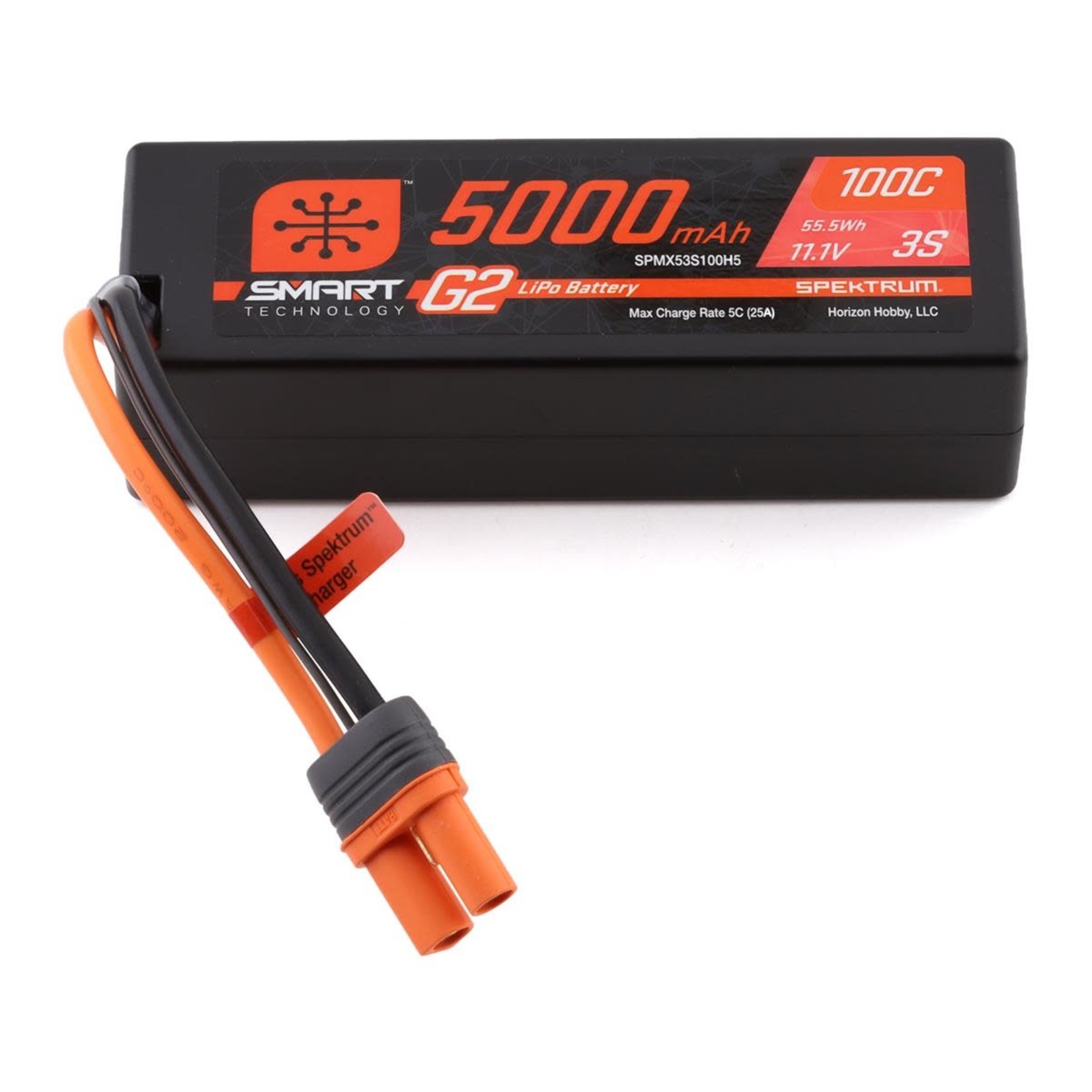 Spektrum #SPMX53S100H5 Spektrum RC 3S Smart G2 LiPo 100C Battery Pack (11.1V/5000mAh) w/IC5 Connector