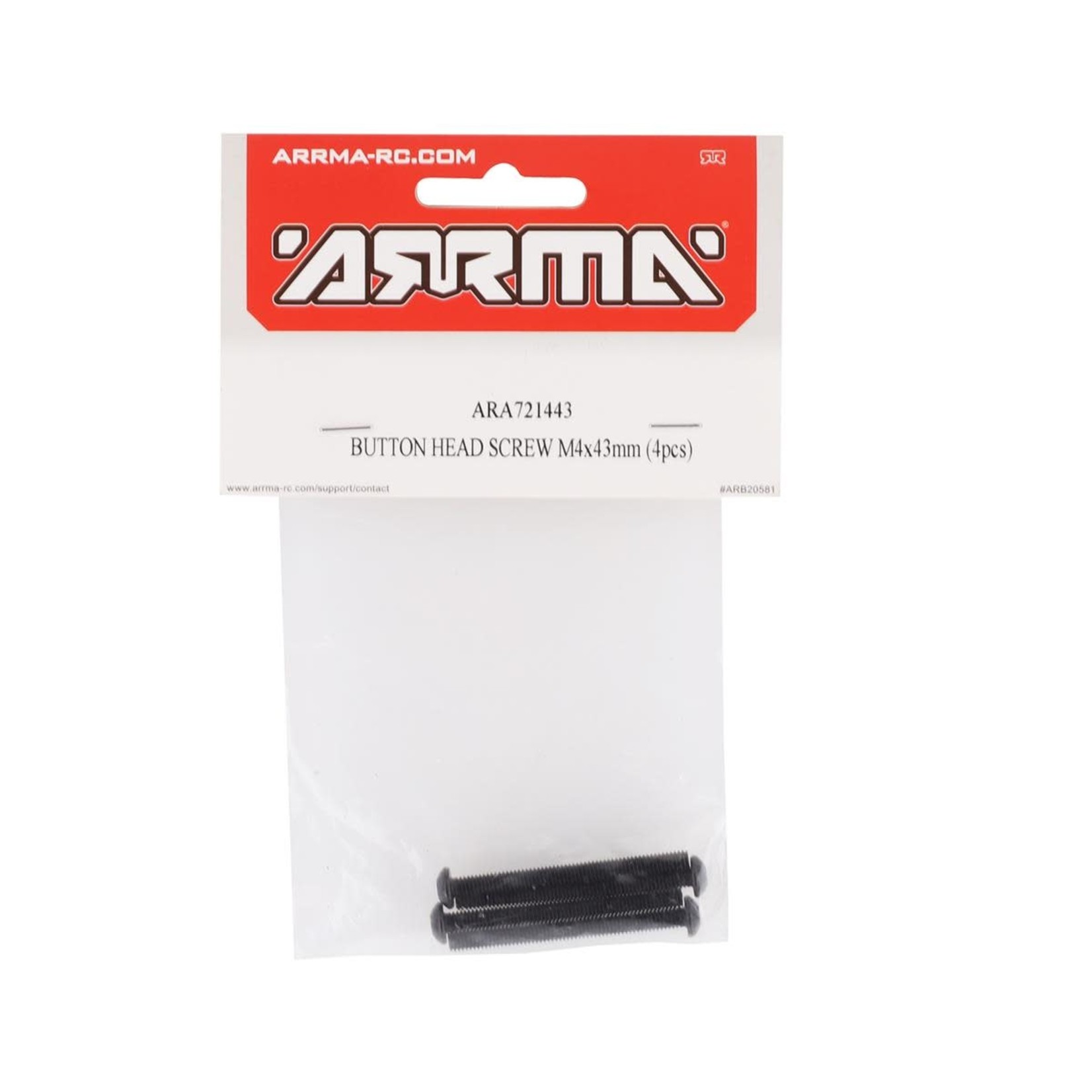 ARRMA #ARA721443 Arrma button Head Screw, M4x43mm (4)