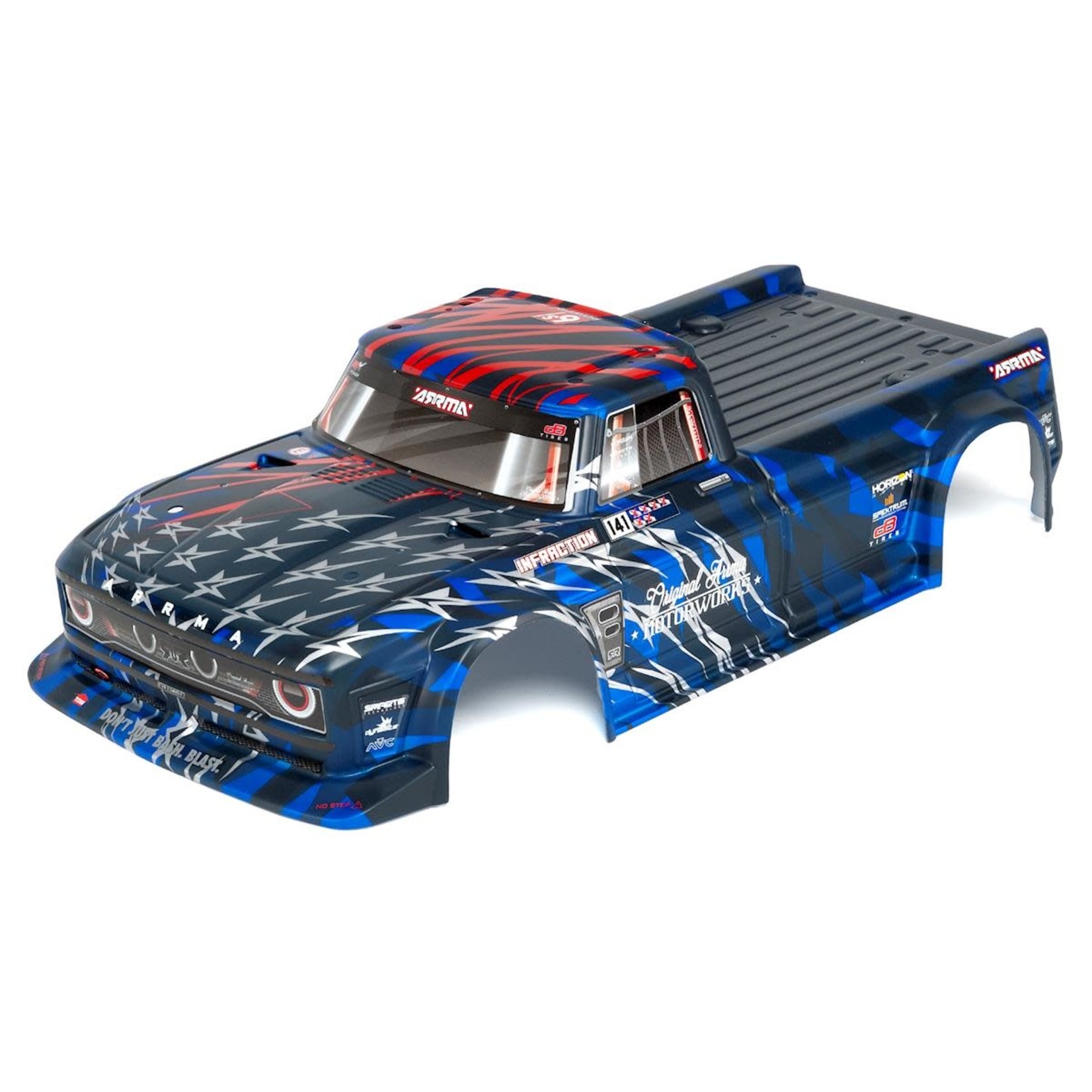 ARRMA #ARA410005  Arrma Infraction 6S BLX Pre-Painted Body (Blue/Red)