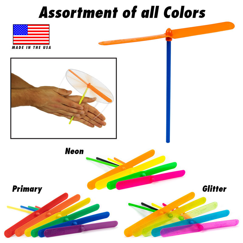 Hobby Time RC AeroProps HandPowered Helicopter, MultiColored (1pk