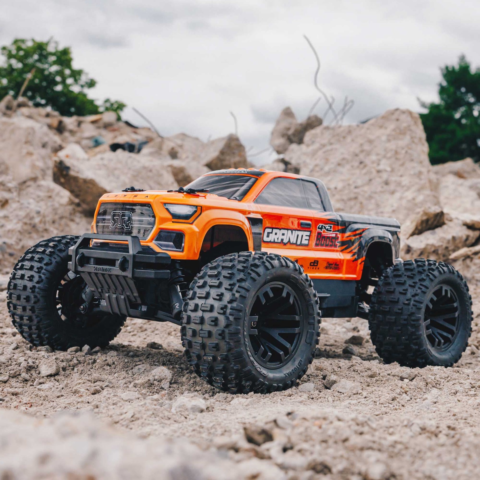 ARRMA #ARA4102V4T1 Arrma Granite 4X2 BOOST 1/10 Electric RTR Monster Truck (Orange) w/SLT2 2.4GHz Radio