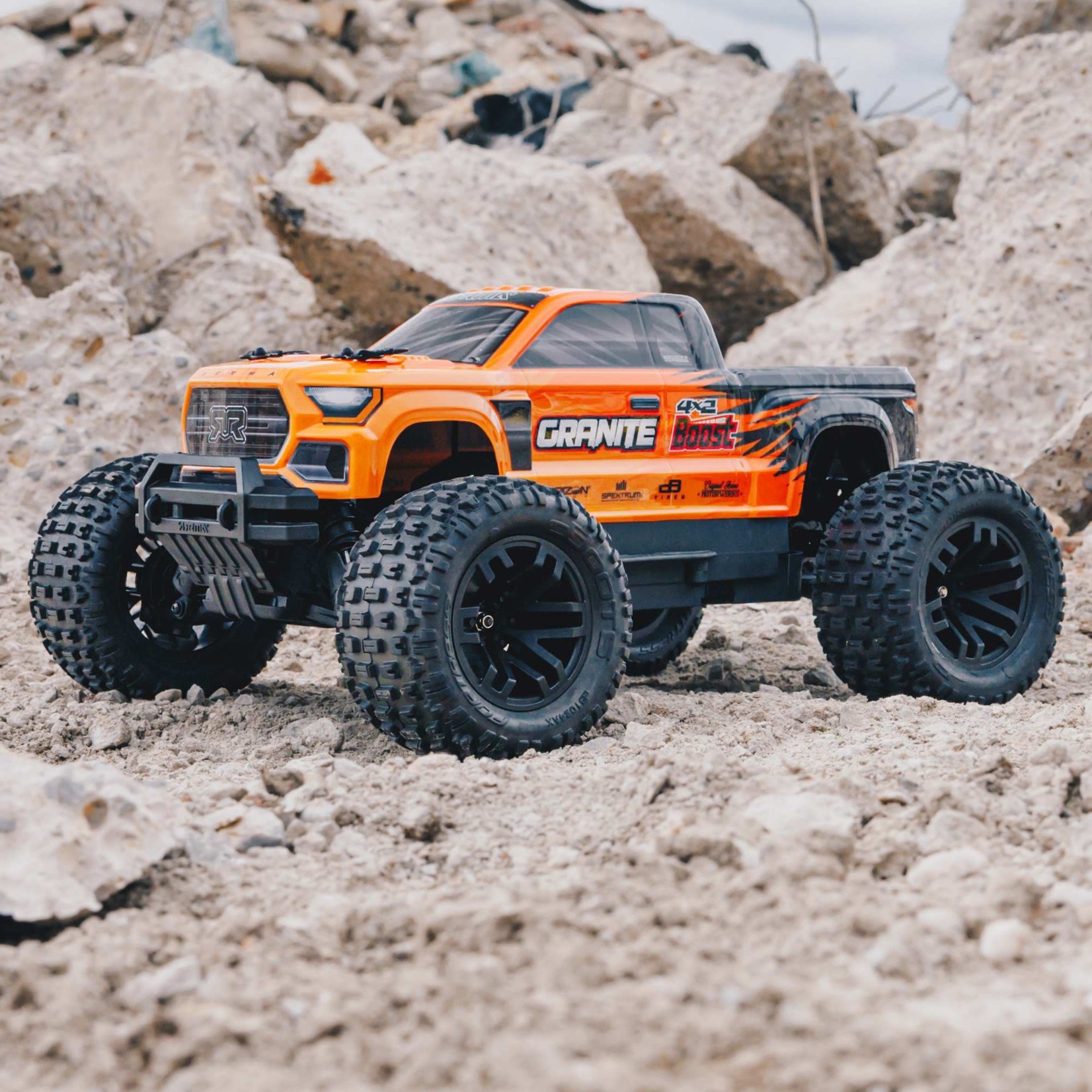 ARRMA #ARA4102V4T1 Arrma Granite 4X2 BOOST 1/10 Electric RTR Monster Truck (Orange) w/SLT2 2.4GHz Radio