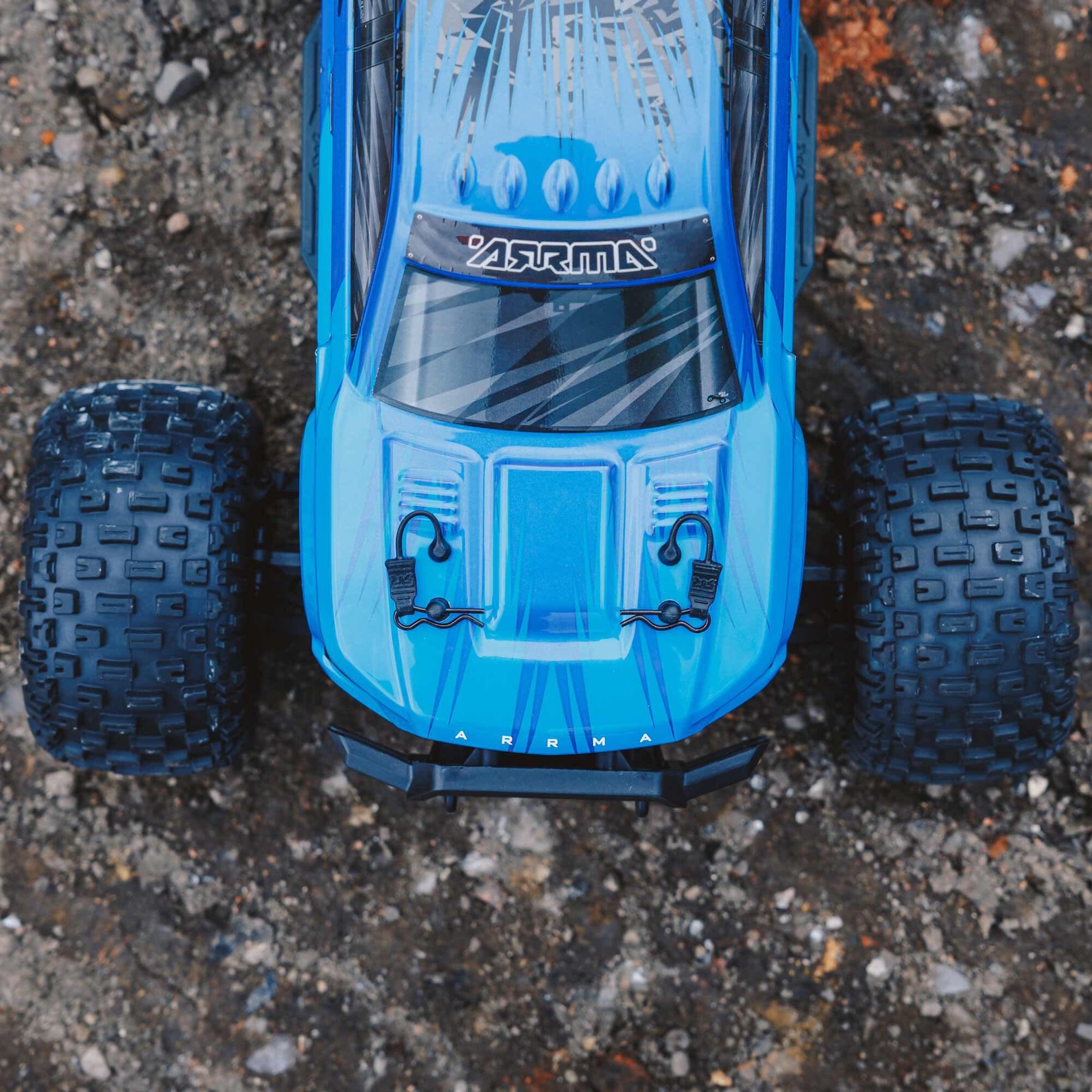 ARRMA #ARA4102SV4T2 Arrma 1/10 Granite 4X2 Boost Mega 550 Brushed Monster Truck RTR, with Battery & Charger, Blue
