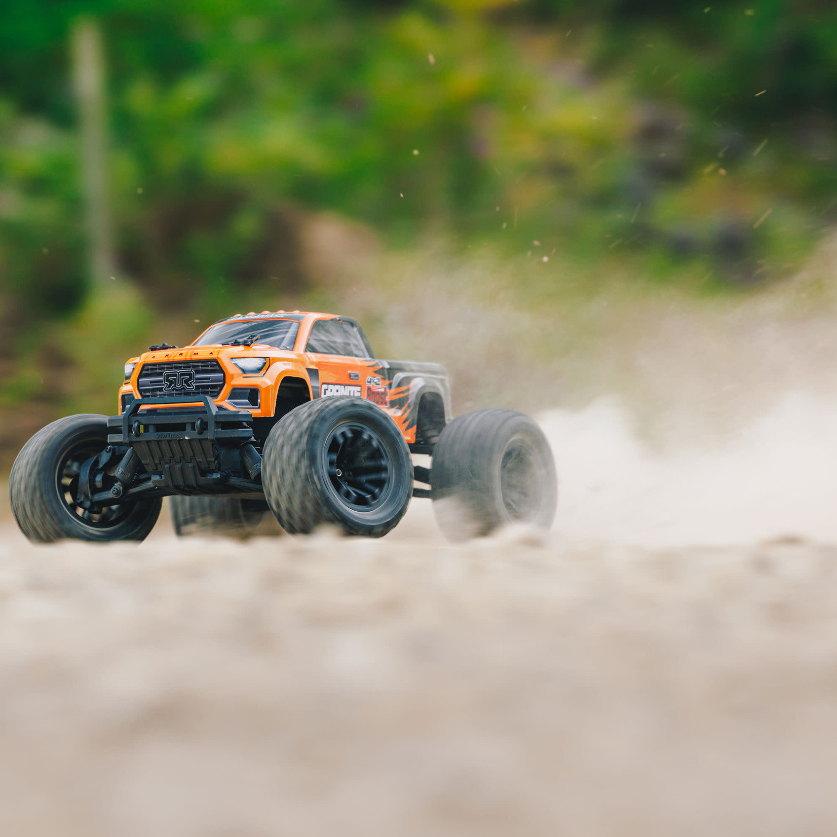 ARRMA #ARA4102SV4T1  Arrma 1/10 Granite 4X2 Boost Mega 550 Brushed Monster Truck RTR, with Battery & Charger, Orange