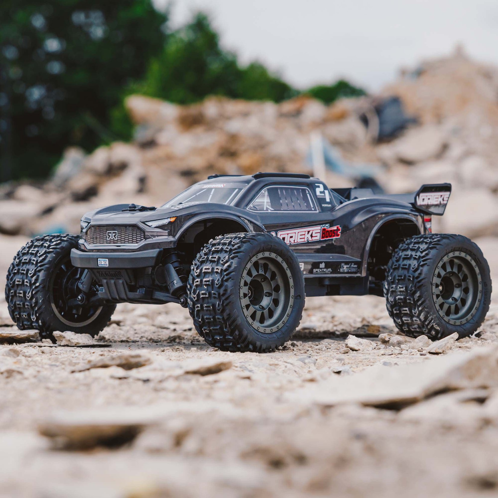 ARRMA #ARA4105SV4T2 Arrma Vorteks 4X2 BOOST 1/10 Electric RTR Stadium Truck (Gun Metal) w/SLT2 2.4GHz Radio, Battery & Charger