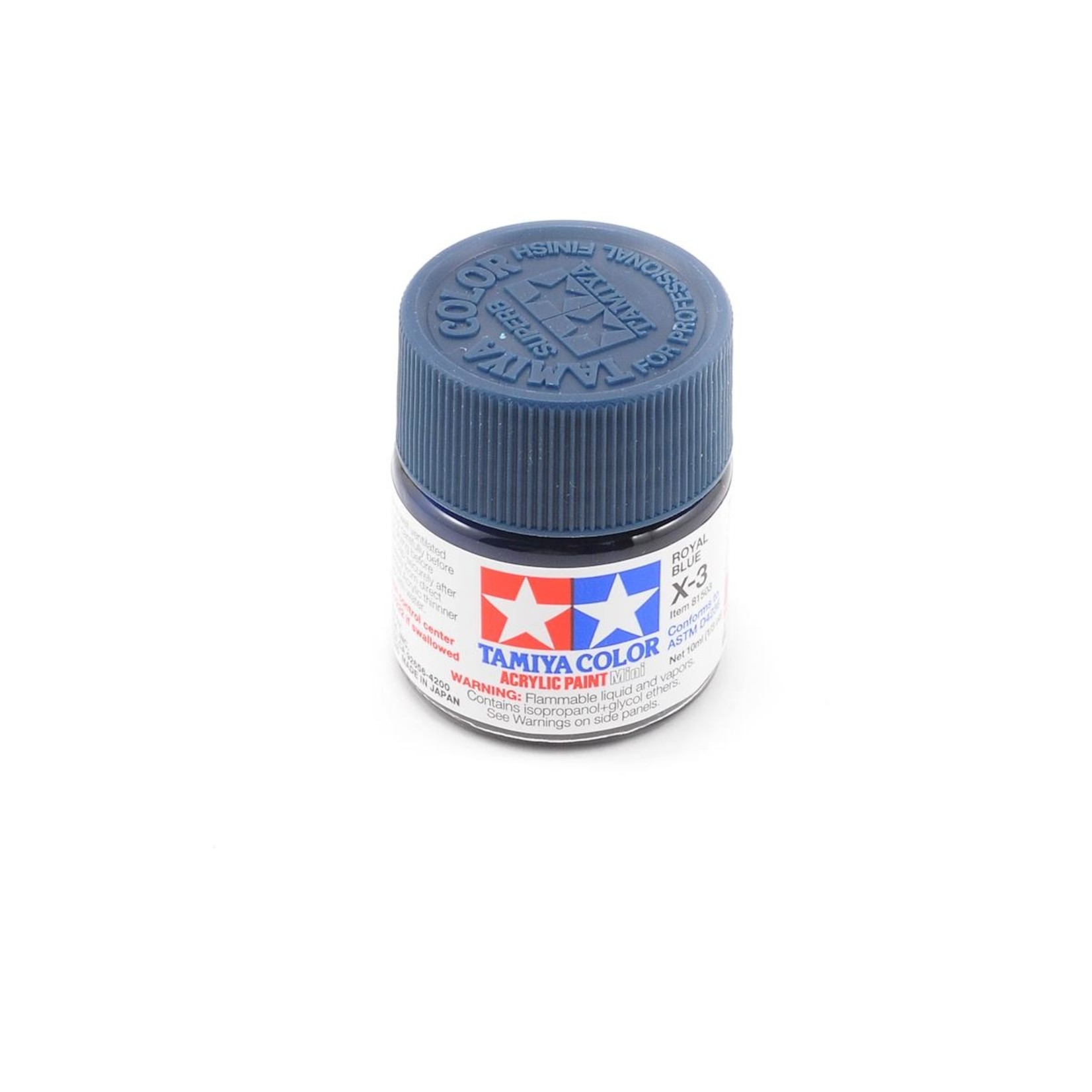 Tamiya #81503 Tamiya X-3 Royal Blue Acrylic Paint (10ml)