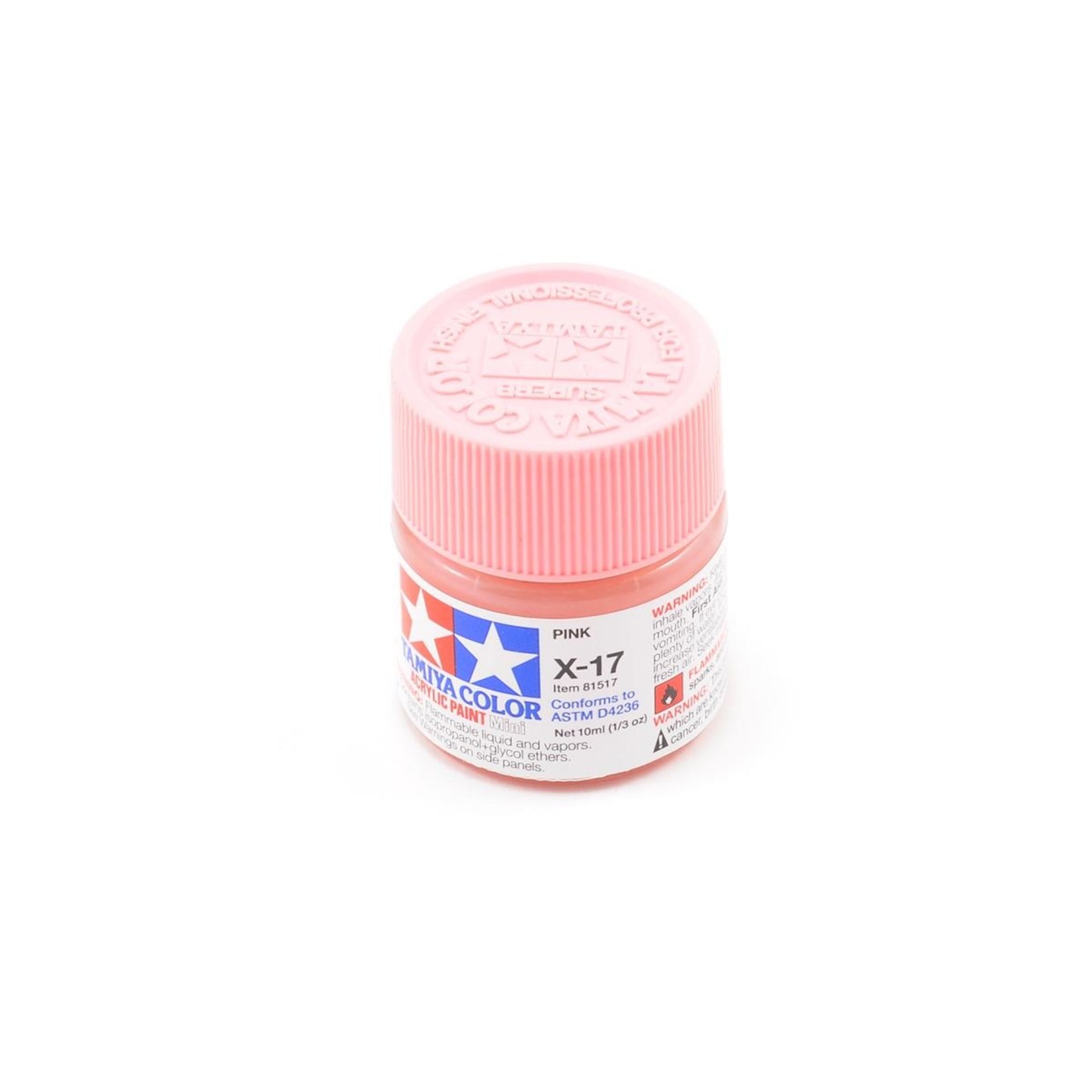 Tamiya #81517 Tamiya X-17 Pink Acrylic Paint (10ml)