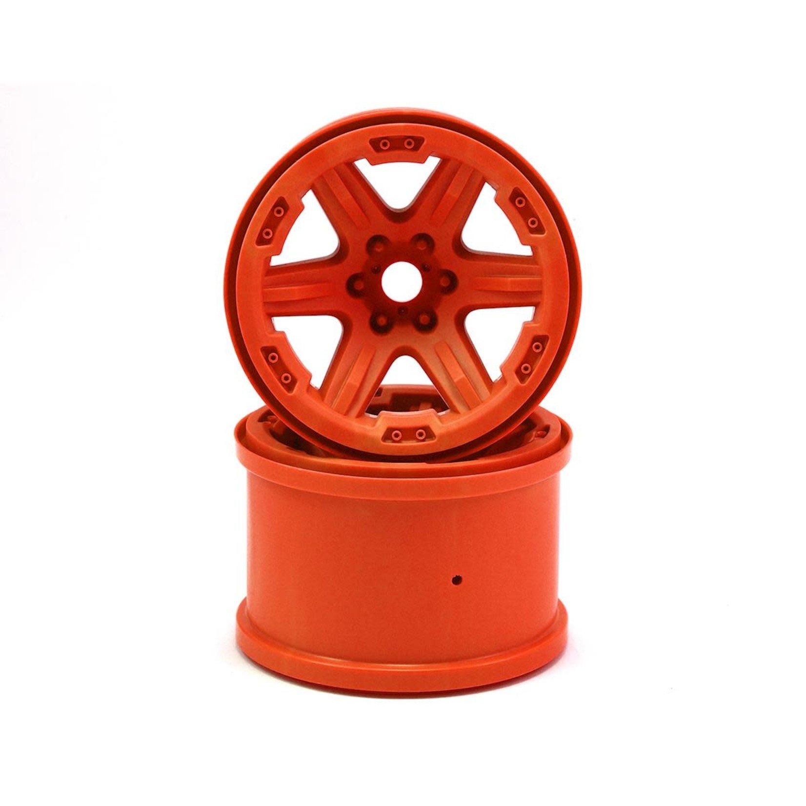 Traxxas Traxxas 17mm Splined Hex 3.8" Monster Truck Wheels (Orange) (2) #8671A