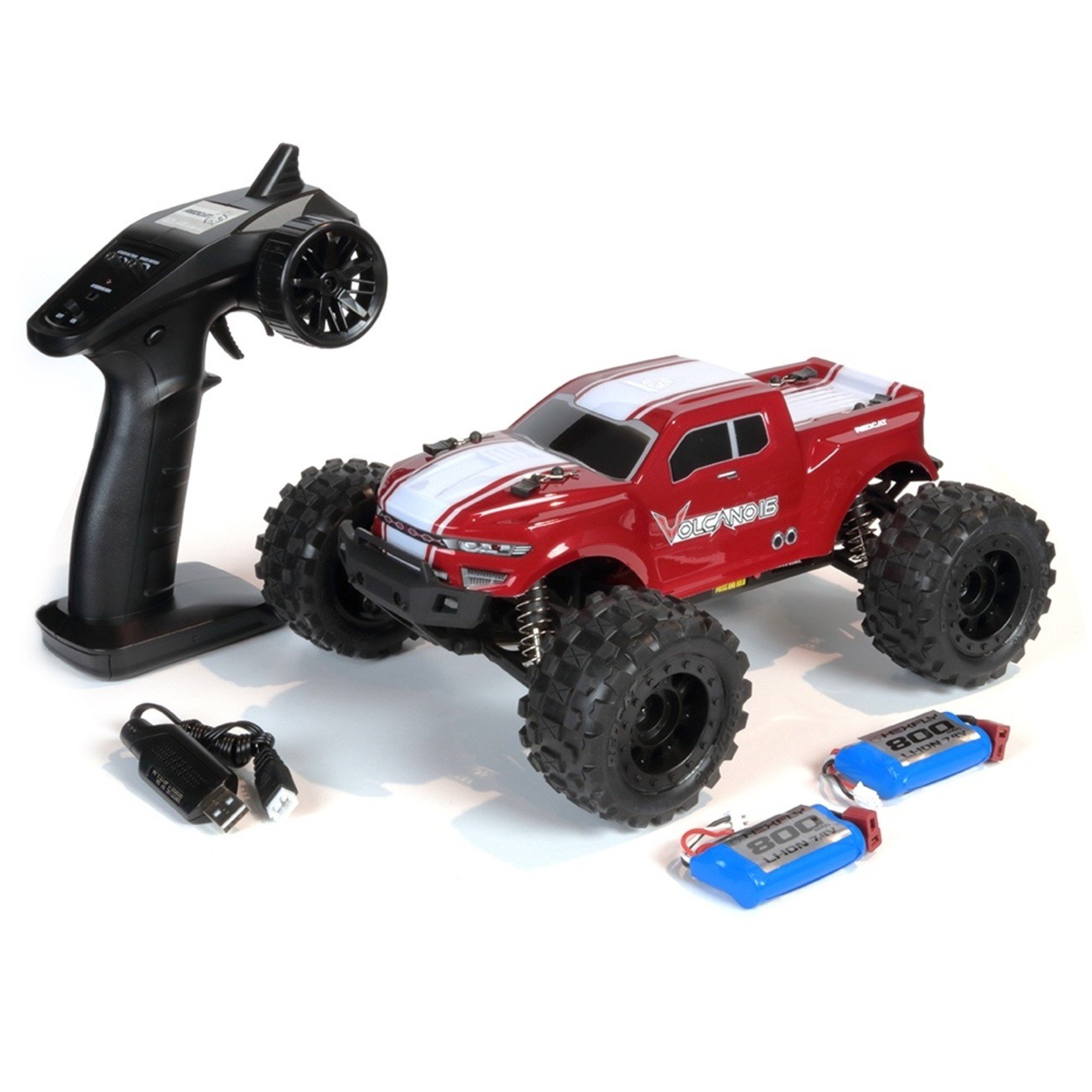 Redcat Racing Redcat Volcano-16 1/16 4WD Brushed RTR Truck (Red) w/2.4GHz Radio #RER13648