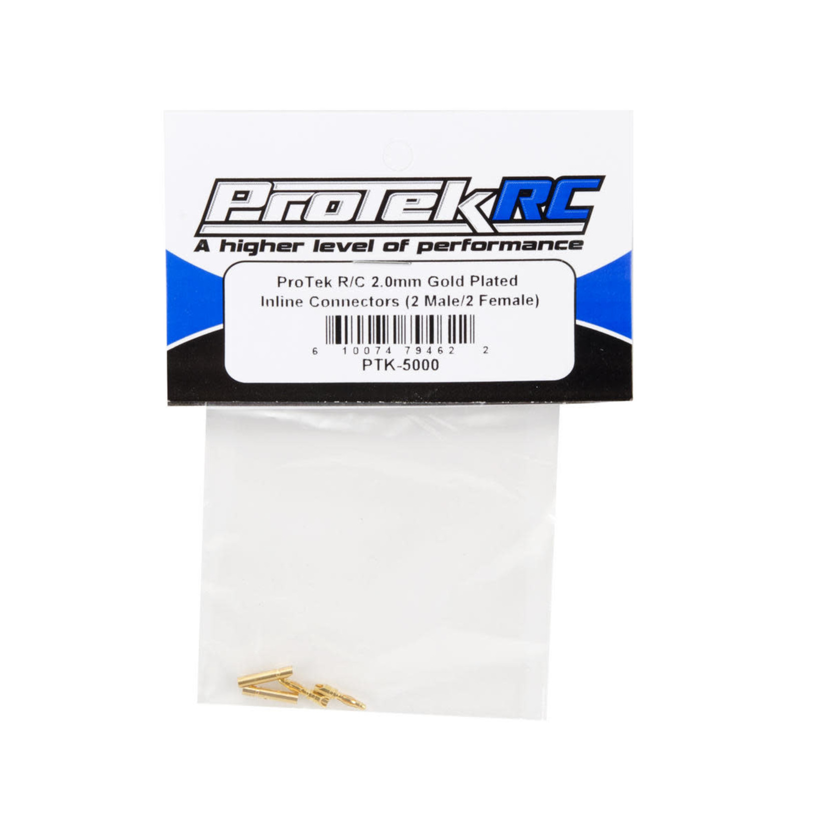 ProTek RC #PTK-5000 ProTek RC 2.0mm Gold Plated Inline Connectors (2 Male/2 Female)