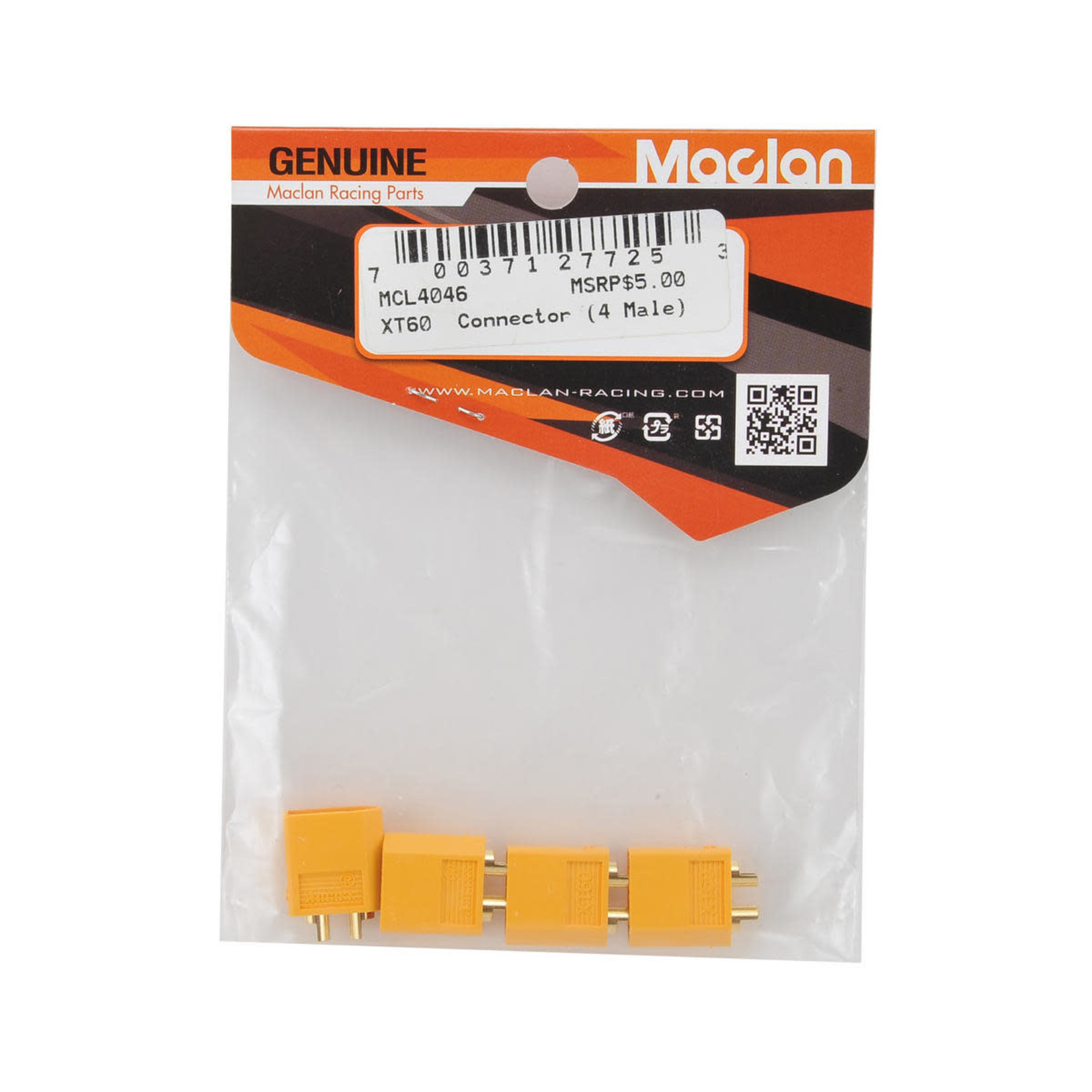 Maclan #MCL4046 Maclan XT60 Connectors (4 Male)