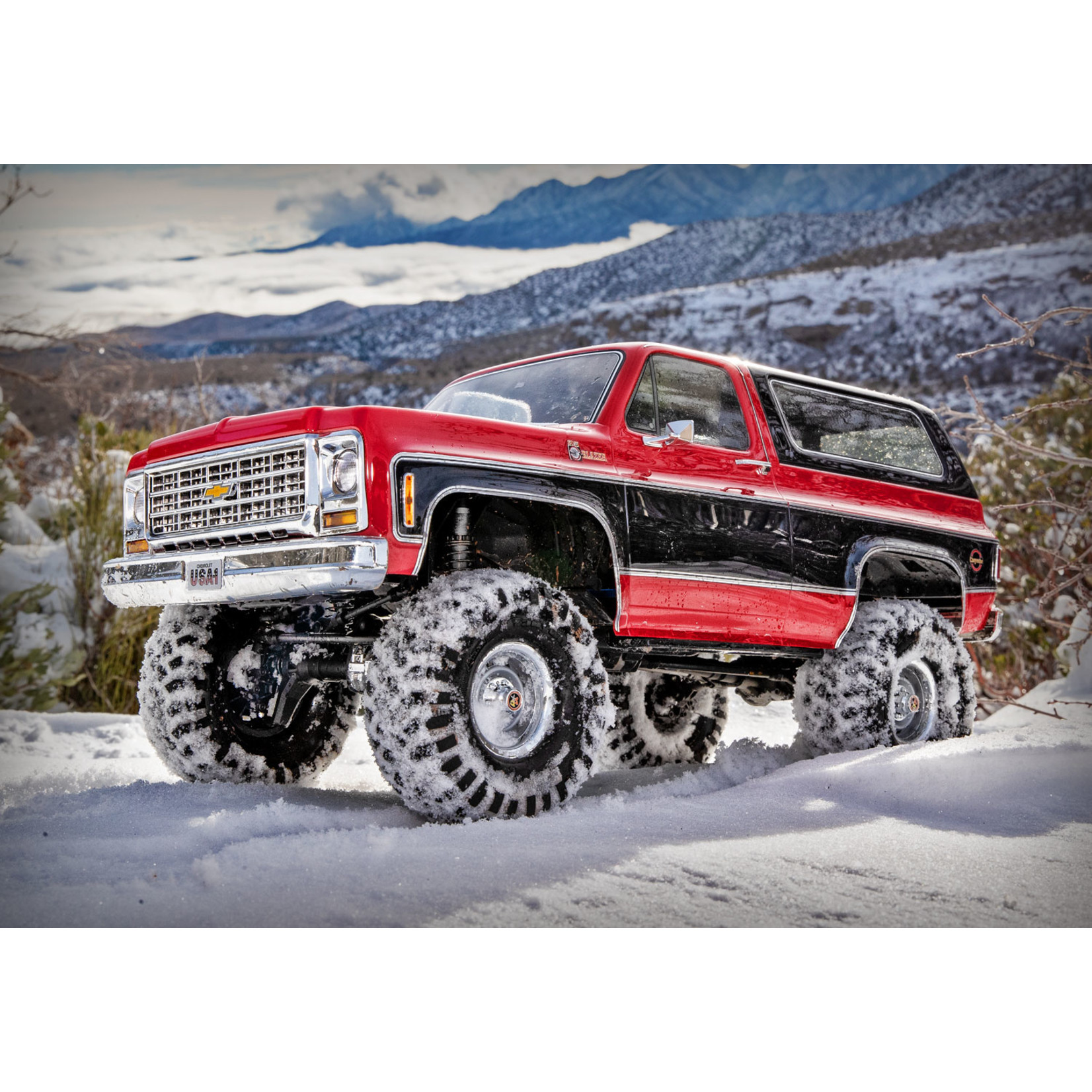Traxxas #82076-4-RED Traxxas TRX-4 1/10 Trail Crawler Truck w/'79 Chevrolet K5 Blazer Body (Red) w/TQi 2.4GHz Radio