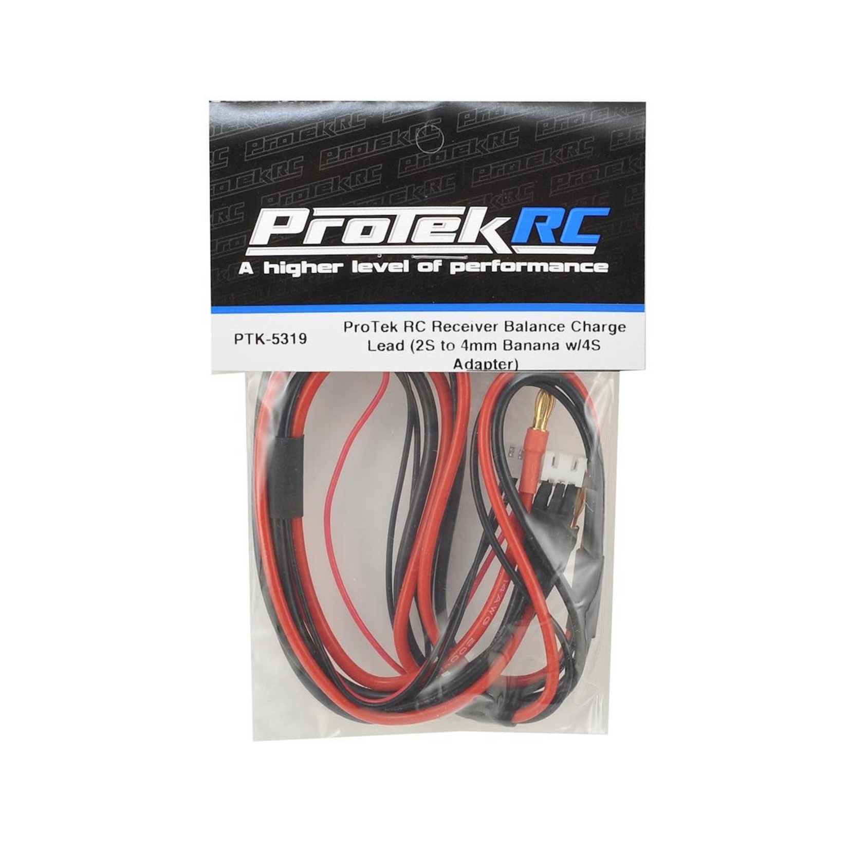 ProTek RC ProTek RC Receiver Balance Charge Lead (2S to 4mm Banana w/4S Adapter) #PTK-5319