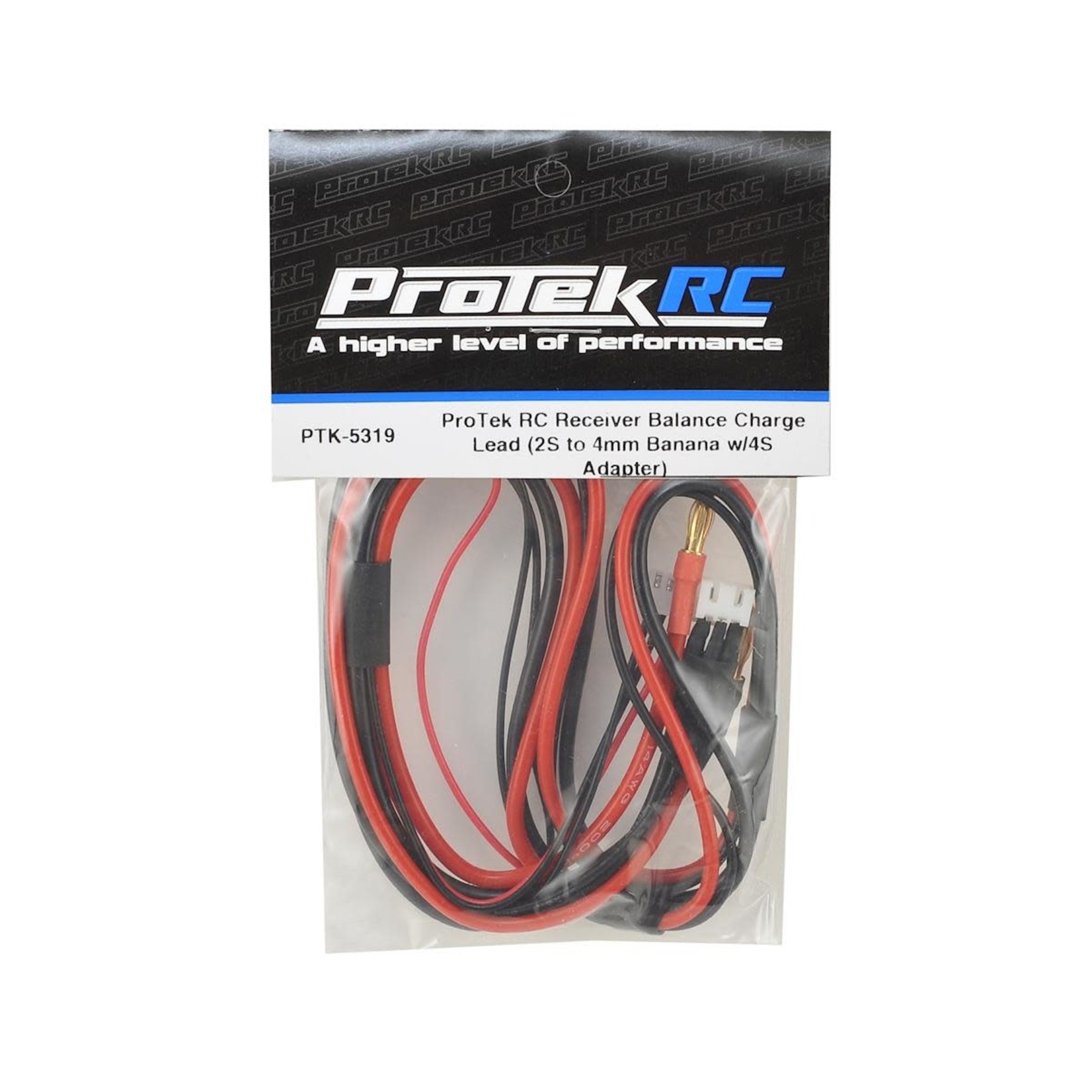 ProTek RC #PTK-5319 ProTek RC Receiver Balance Charge Lead (2S to 4mm Banana w/4S Adapter)