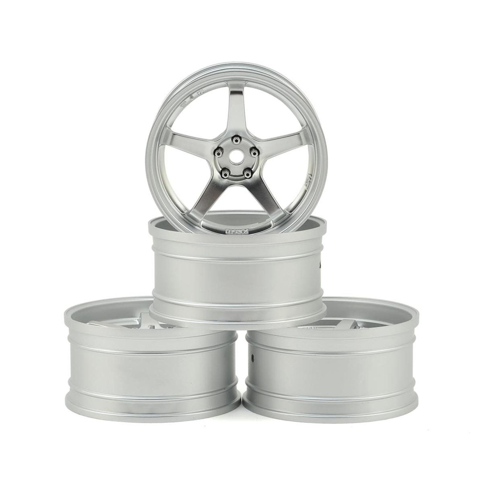 MST MST GT Wheel Set (Chrome/Matte Silver) (4) (Offset Changeable) w/12mm Hex #832109FS