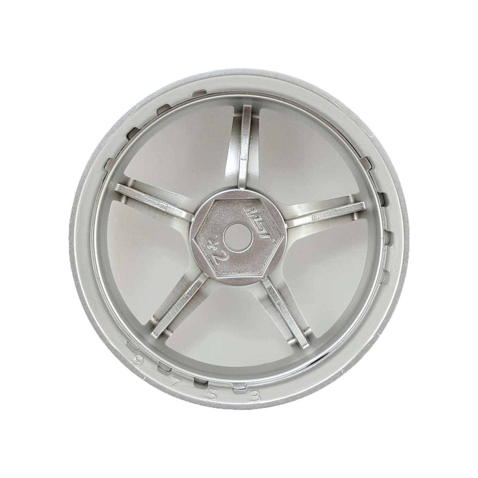 MST MST GT Wheel Set (Chrome/Matte Silver) (4) (Offset Changeable) w/12mm Hex #832109FS