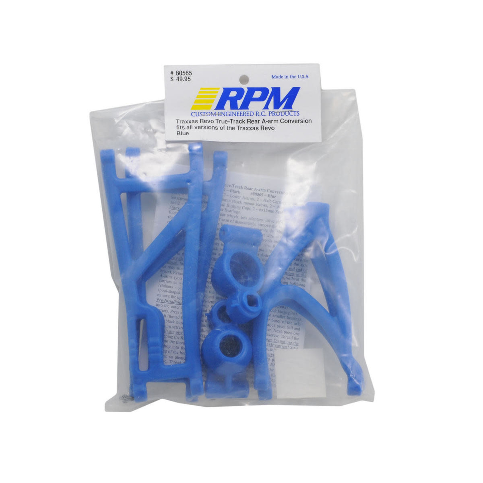 RPM RPM Traxxas Revo True-Track Rear A-Arm Conversion Kit (Blue) #80565