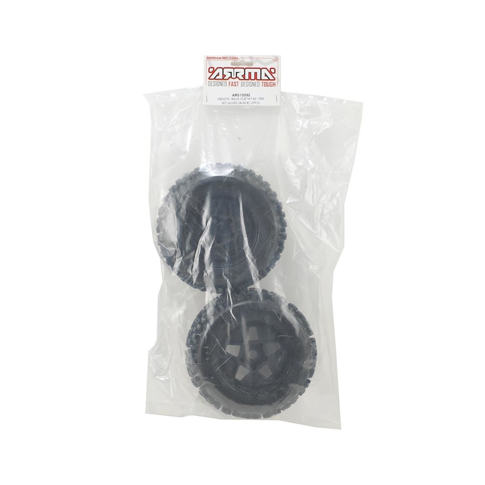 ARRMA #AR510092  Arrma Dboots 'Back-Flip Mt 6S' Pre-Mounted Tires (Black) (2)