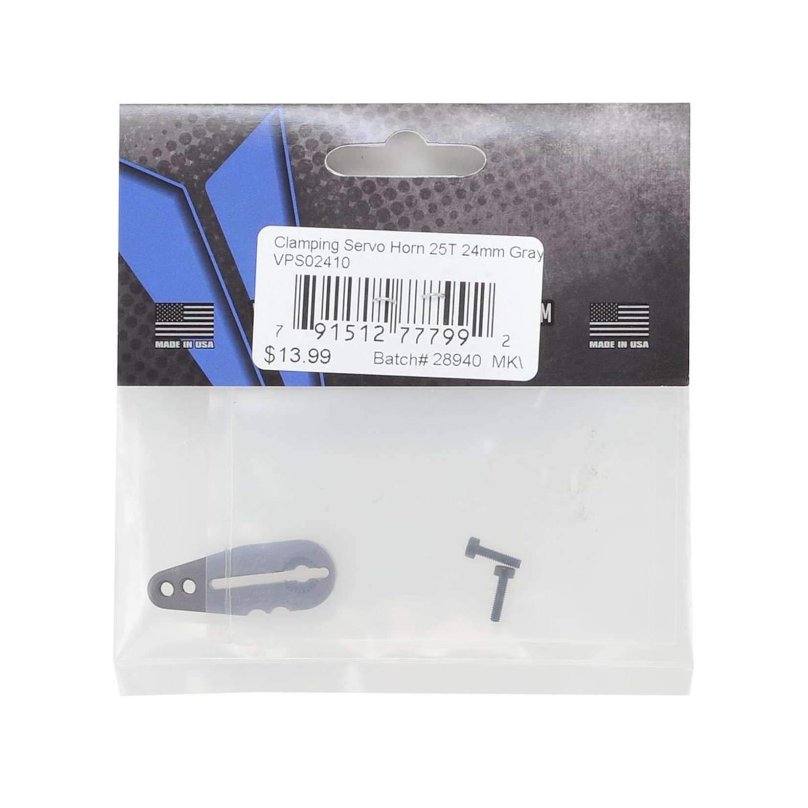 Vanquish Products #VPS02412 Vanquish Products 20mm Aluminum Clamping Servo Horn (25T-ProTek/Savox/Futaba)