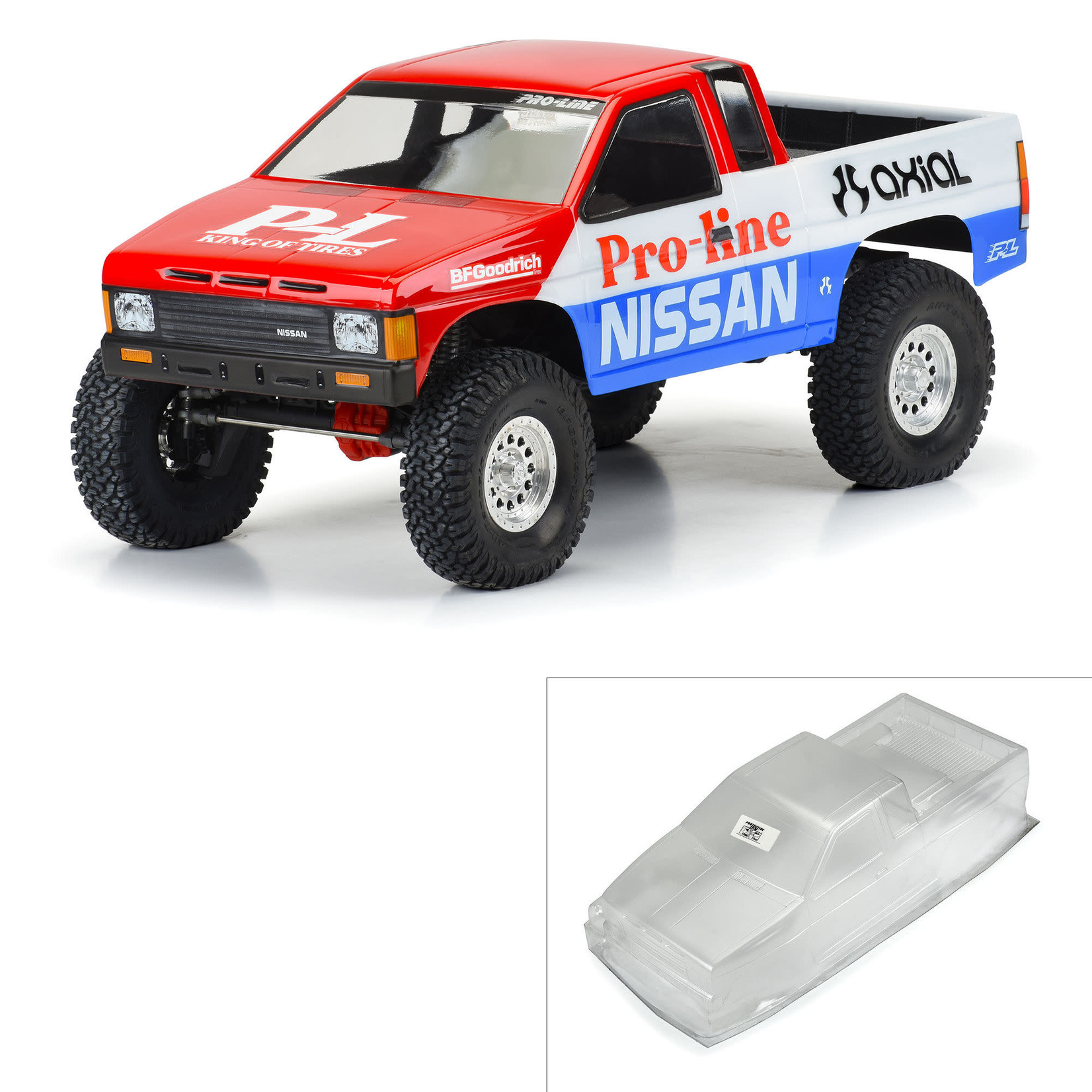 Pro-Line #3608-00 Pro-Line 1/10 1987 Nissan Hardbody D21 Clear Body 12.3" (313mm) WB Crawlers