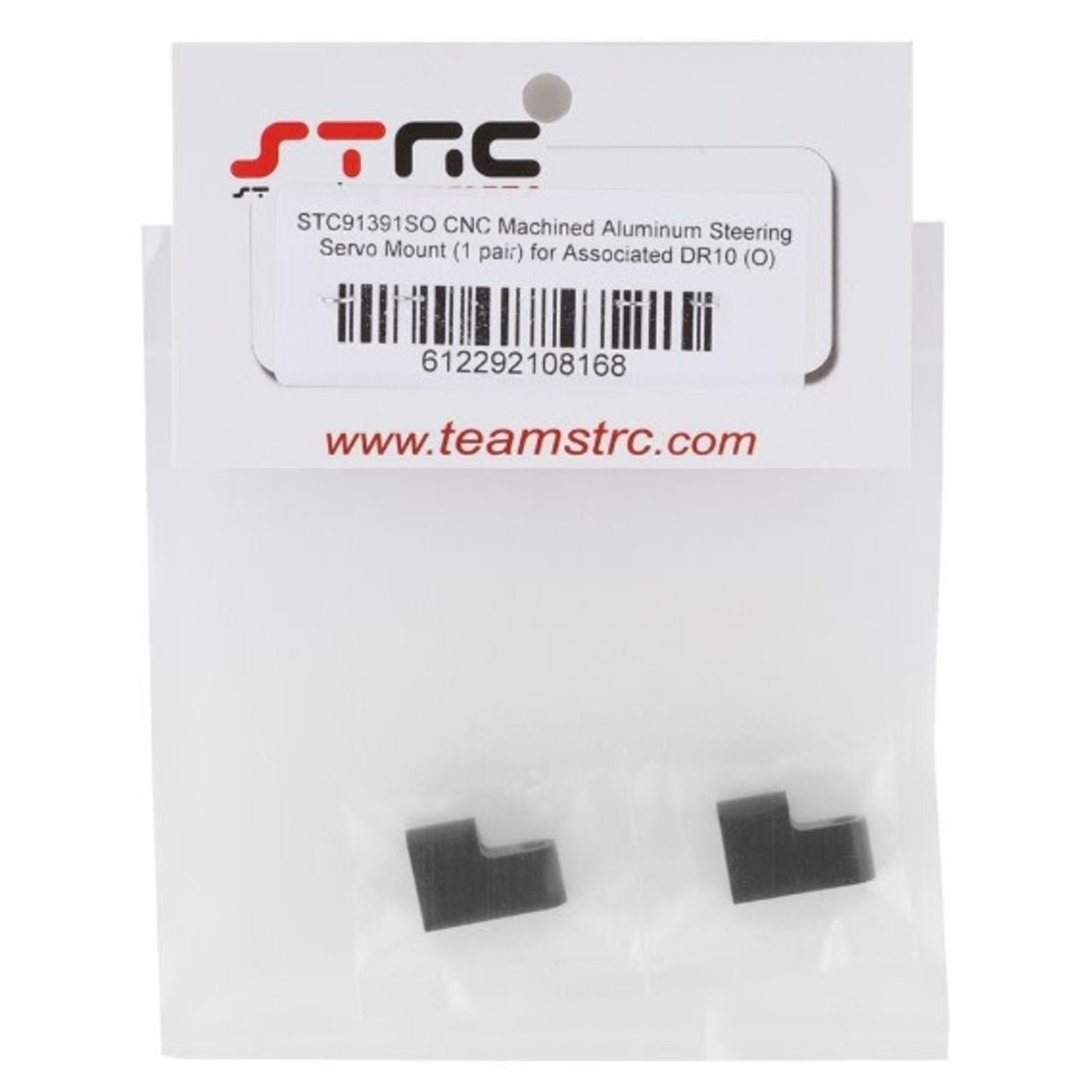ST Racing Concepts #STC91391SBK  ST Racing Concepts Associated DR10 Aluminum Steering Servo Mount (Black)