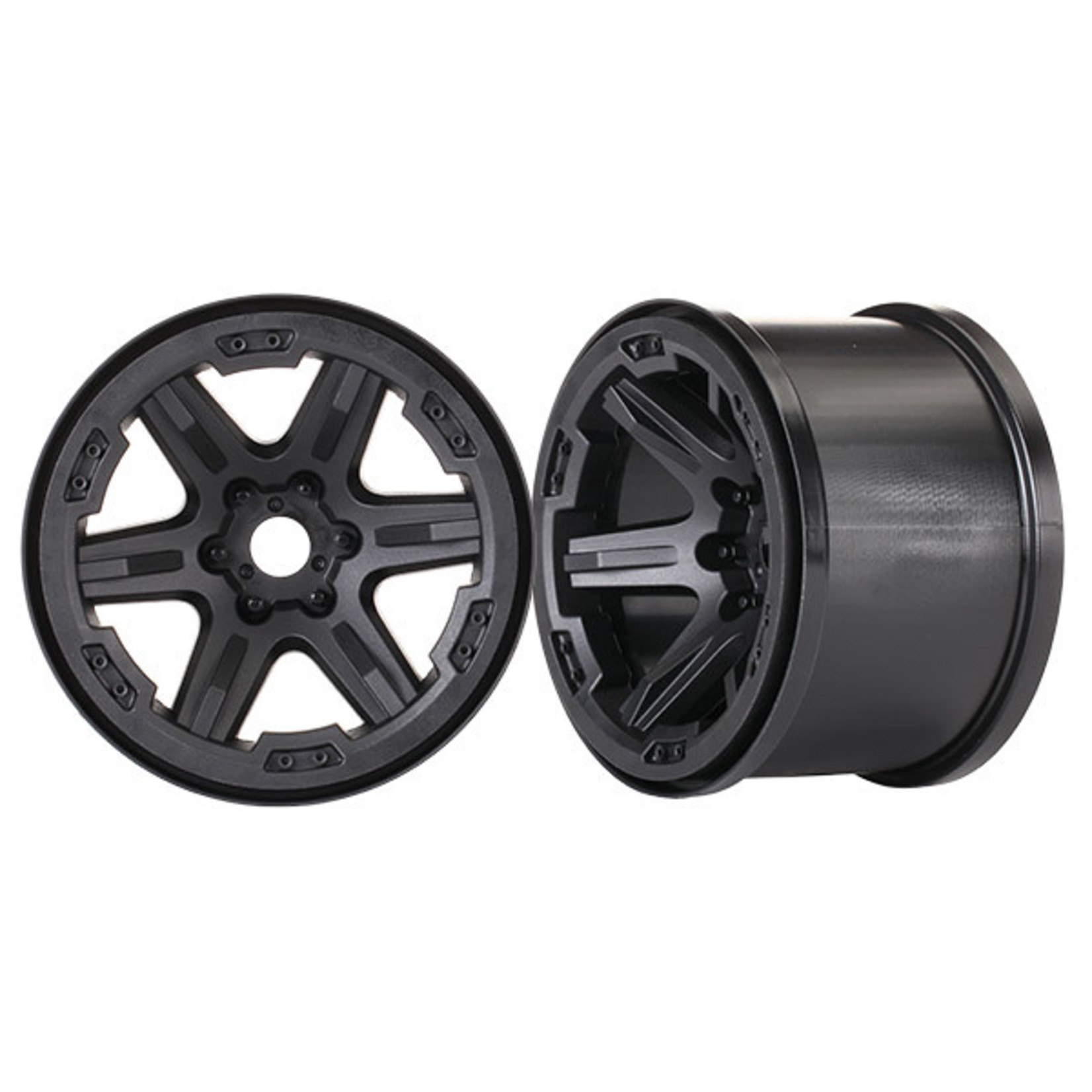 Traxxas #8671 Traxxas 17mm Splined Hex 3.8" Monster Truck Wheels (Black) (2)