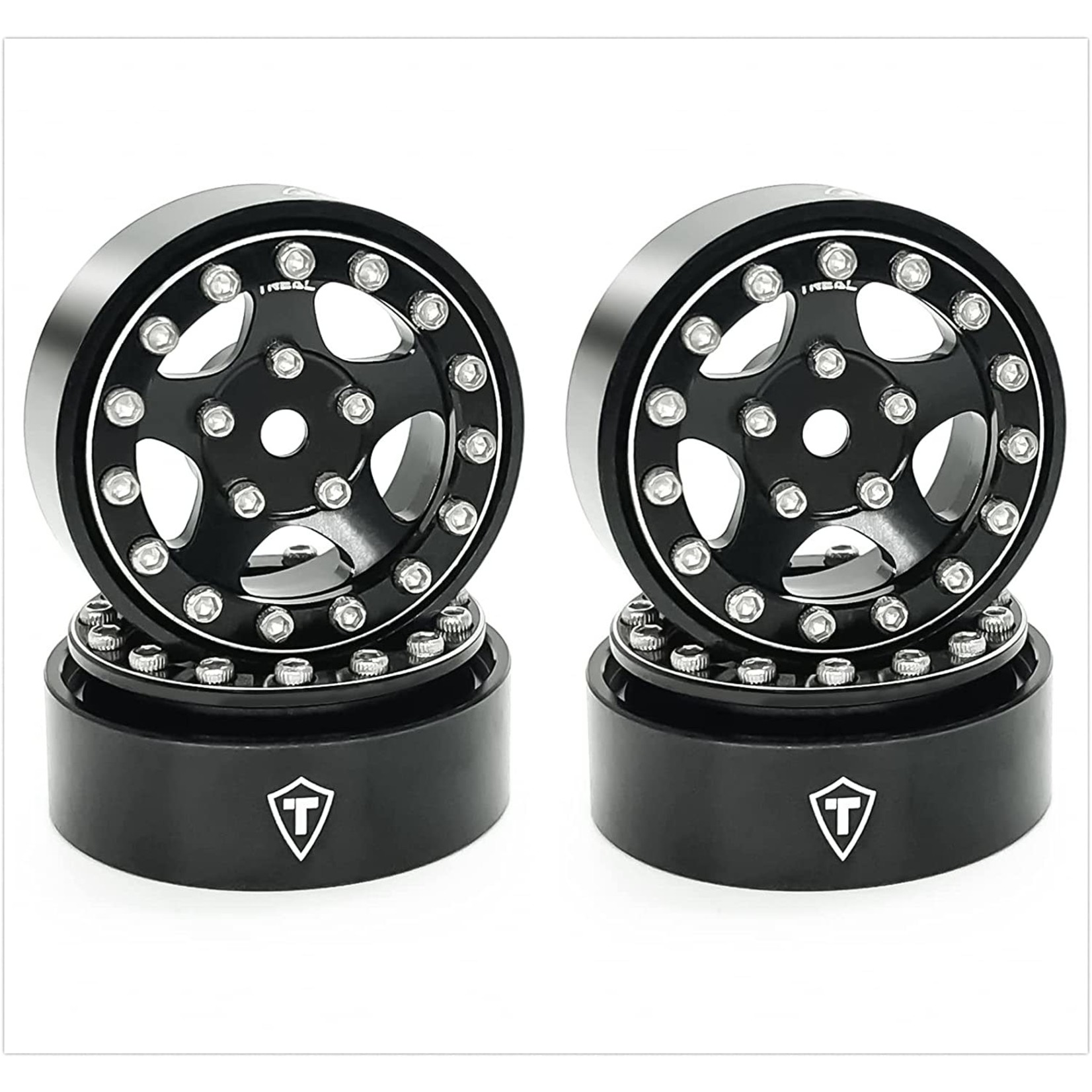 Treal #X002R9NVHR Treal 1.0 Beadlock Wheels(4P-Set) for Axial SCX24 Aluminum CNC Machined 11.6g-B Type