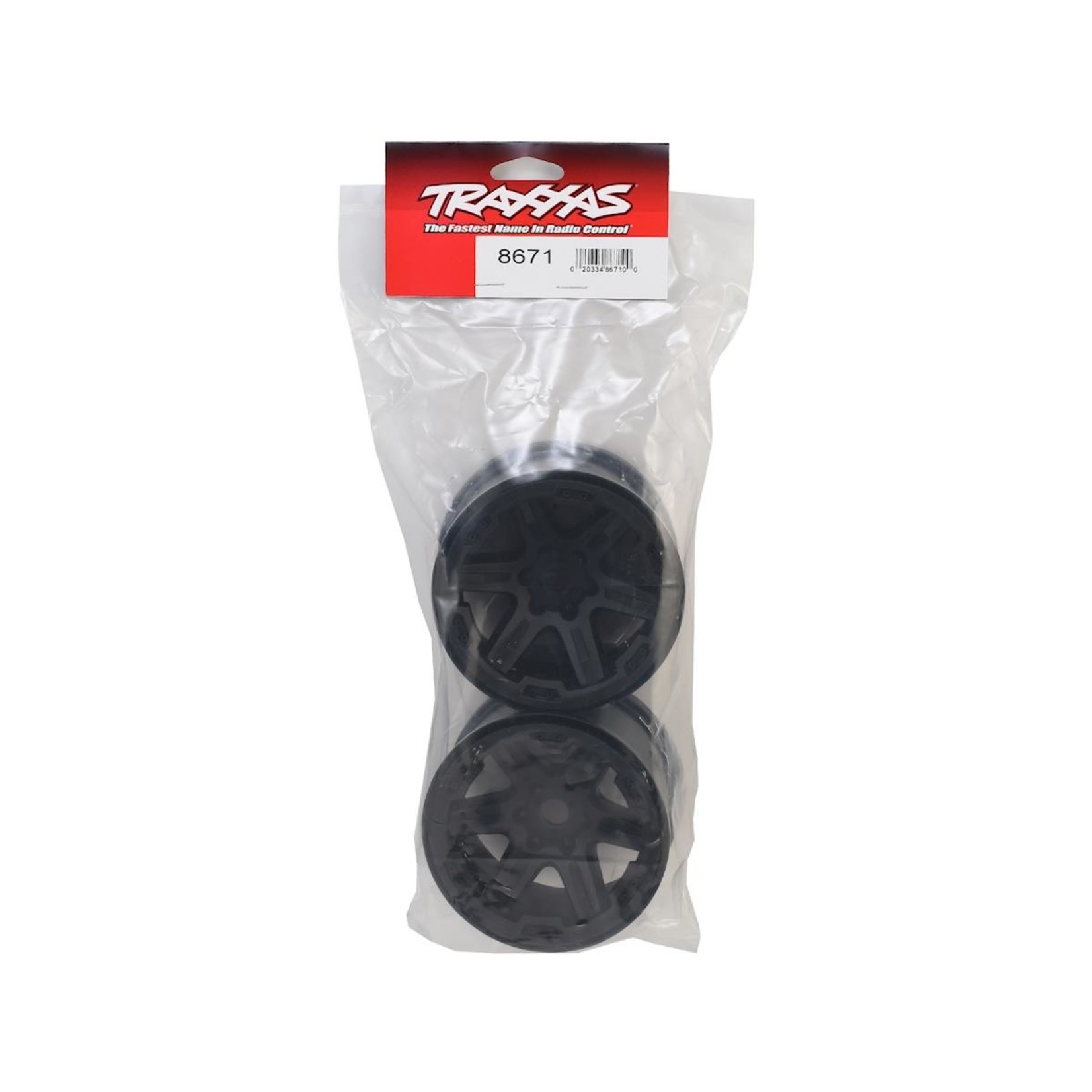 Traxxas #8671 Traxxas 17mm Splined Hex 3.8" Monster Truck Wheels (Black) (2)