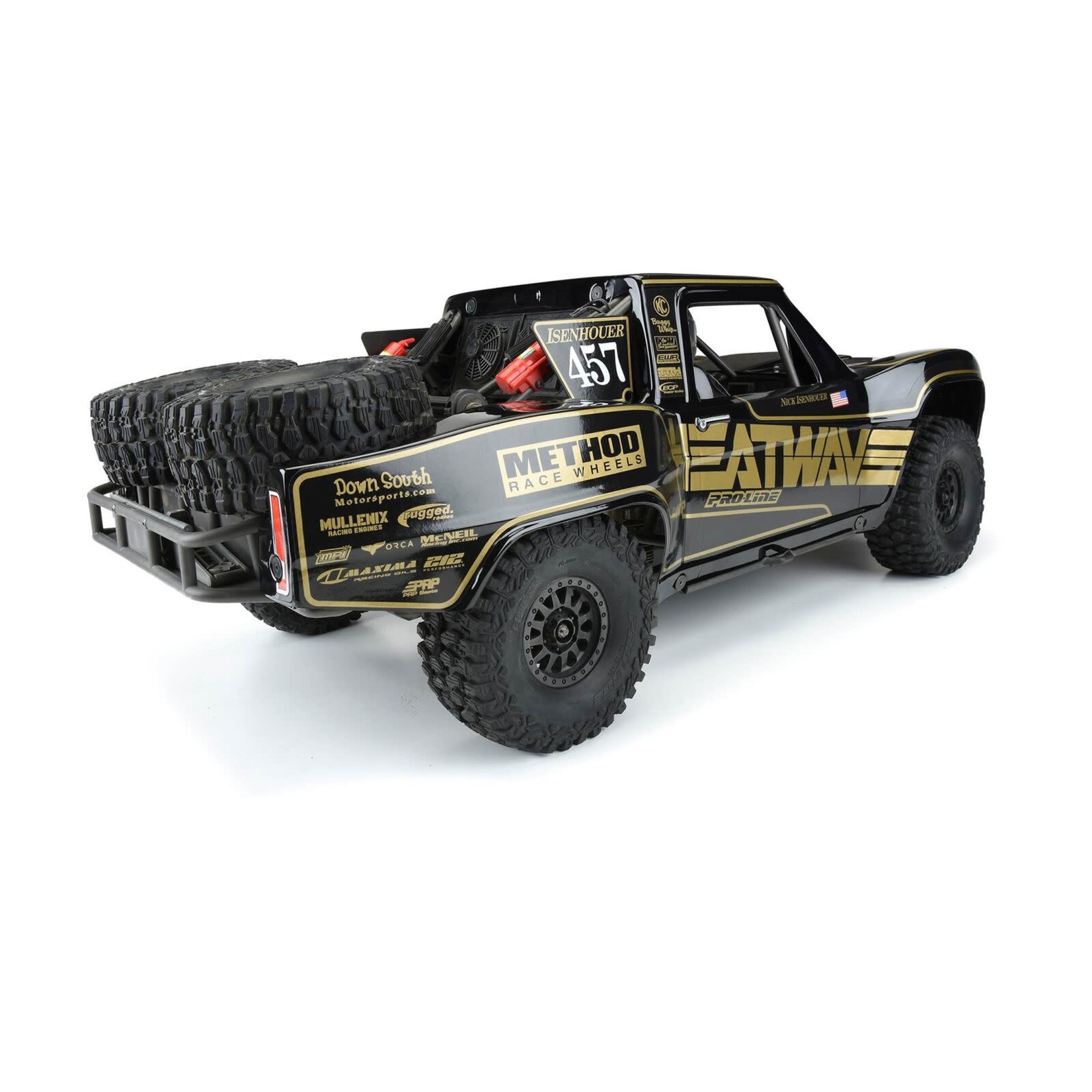 Pro-Line #3547-18  Pro-Line 1967 Ford F-100 Heatwave Edition Pre-Painted & Pre-Cut Body (Black) (Unlimited Desert Racer) #3547-18