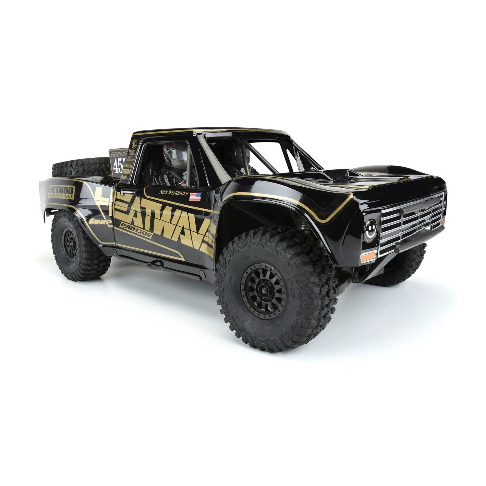 Pro-Line #3547-18  Pro-Line 1967 Ford F-100 Heatwave Edition Pre-Painted & Pre-Cut Body (Black) (Unlimited Desert Racer) #3547-18