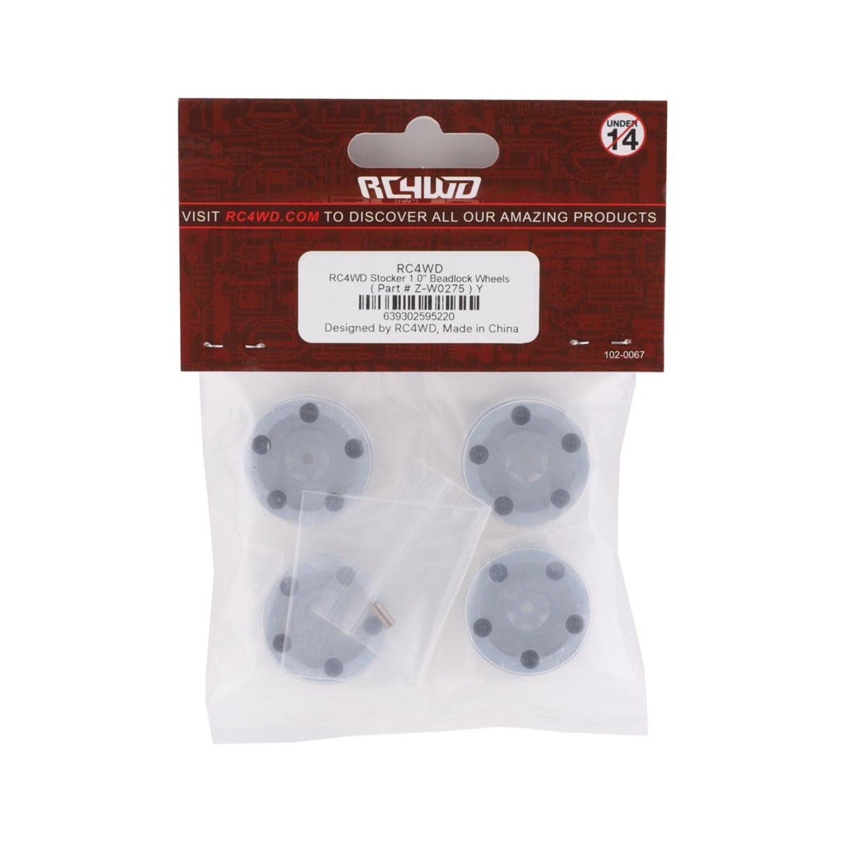 RC4WD #Z-W0275 RC4WD Stocker 1.0" Beadlock Wheels (Silver) (4)