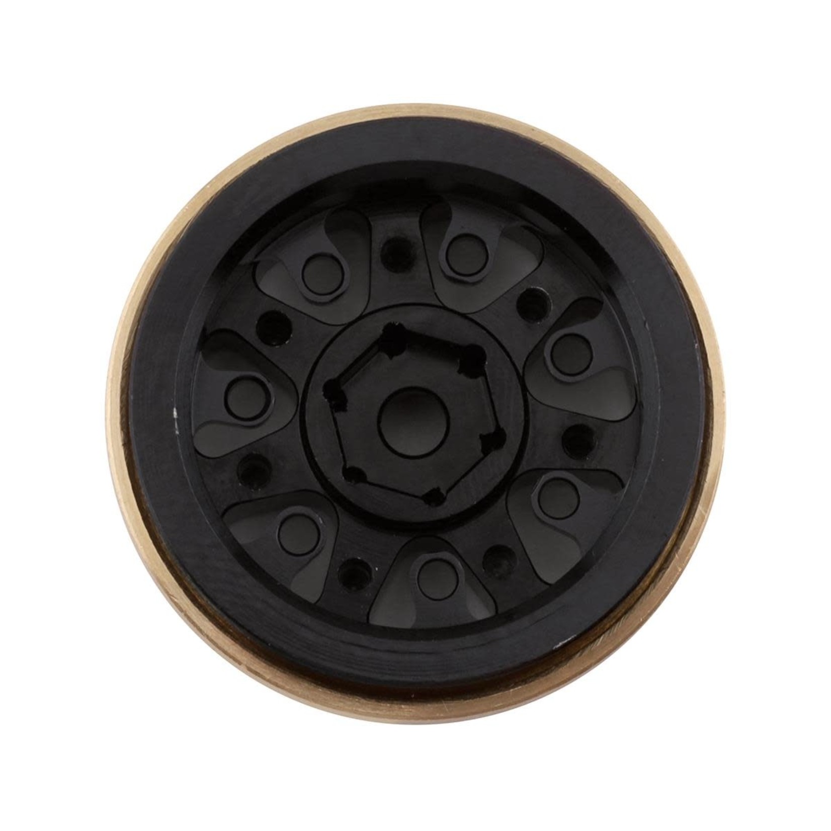 Samix Samix SCX24 Aluminum & Brass 1.0" Beadlock Wheel Set (Black) (4) #SCX24-6669