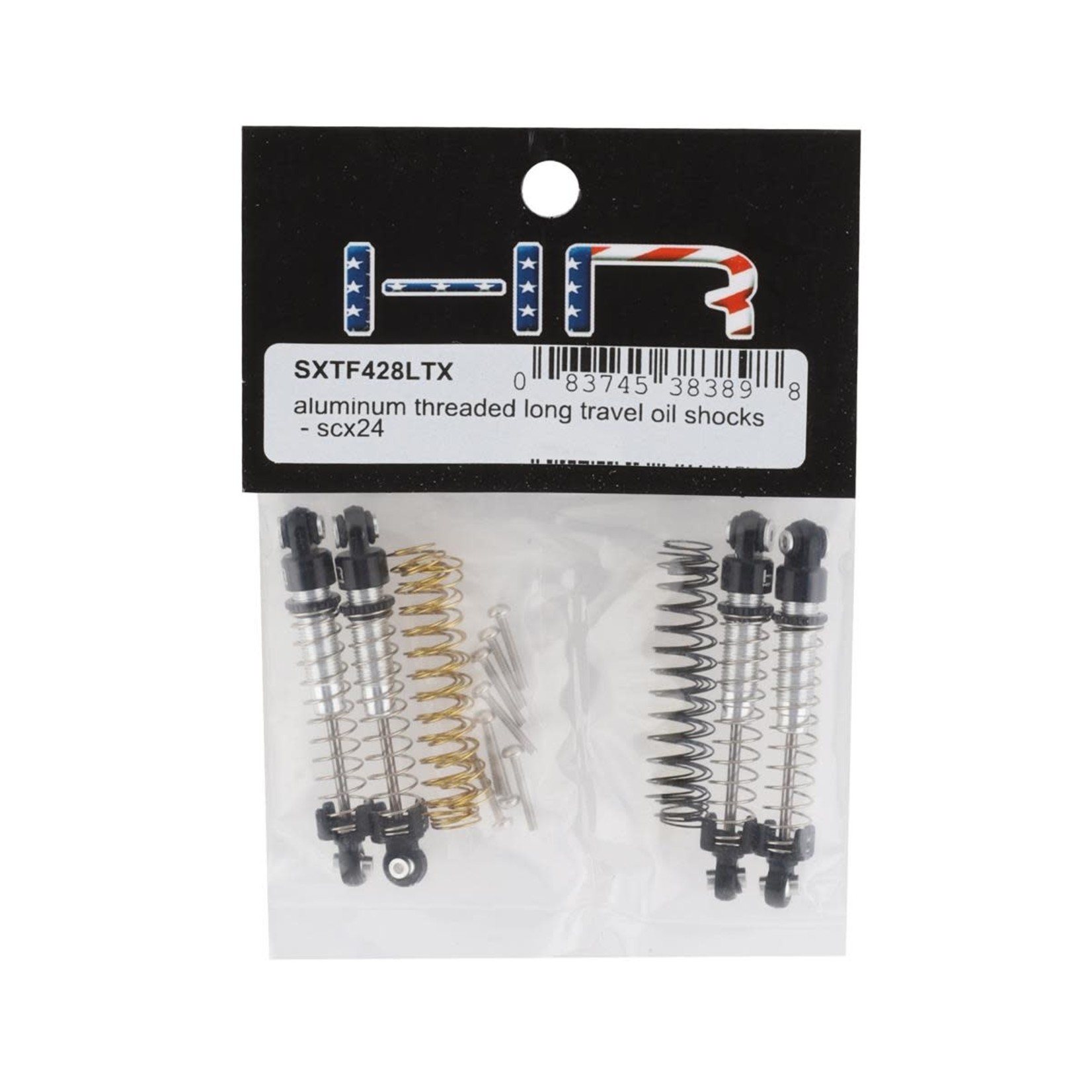 Hot Racing #SXTF428LTX Hot Racing Axial SCX24 Aluminum Threaded Long Travel Oil Shocks (4)