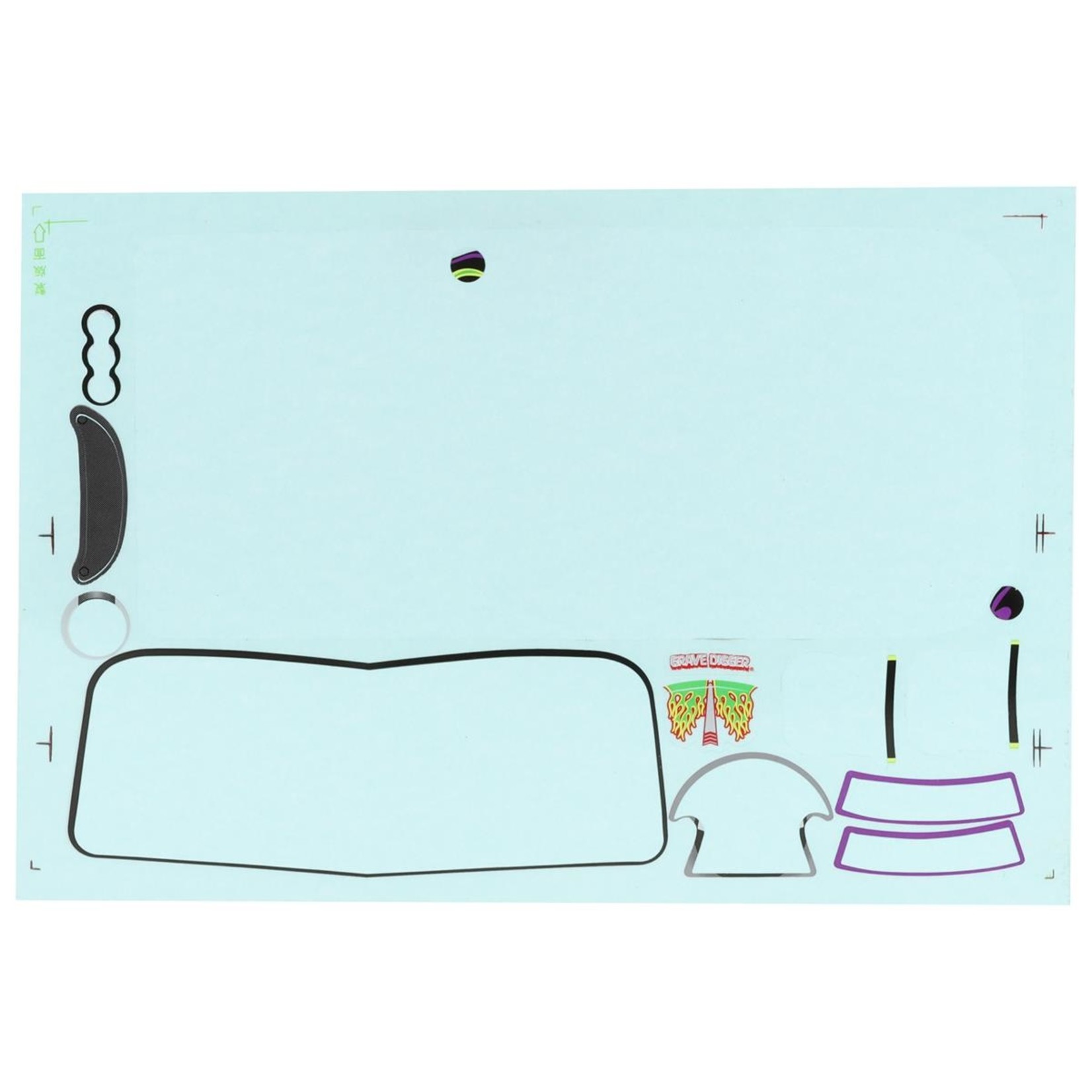 Losi #LOS240013 Losi LMT Grave Digger Pre-Painted Body Set